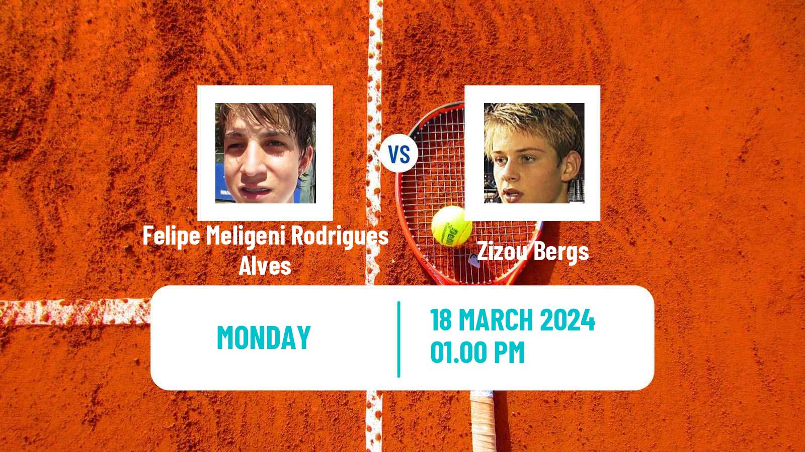 Tennis ATP Miami Felipe Meligeni Rodrigues Alves - Zizou Bergs