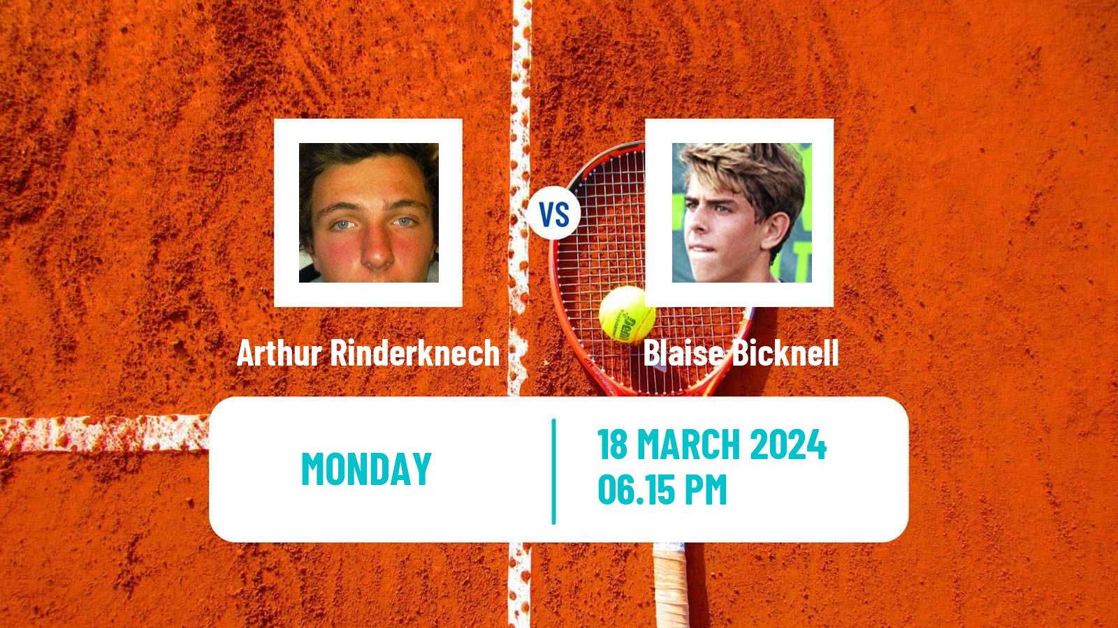 Tennis ATP Miami Arthur Rinderknech - Blaise Bicknell