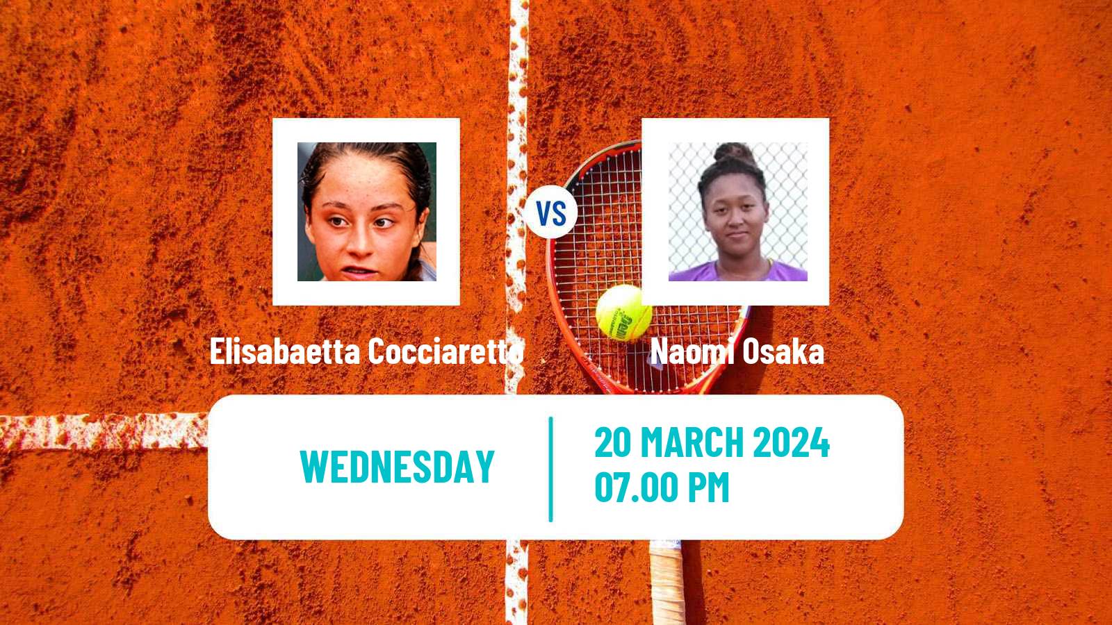 Tennis WTA Miami Elisabaetta Cocciaretto - Naomi Osaka