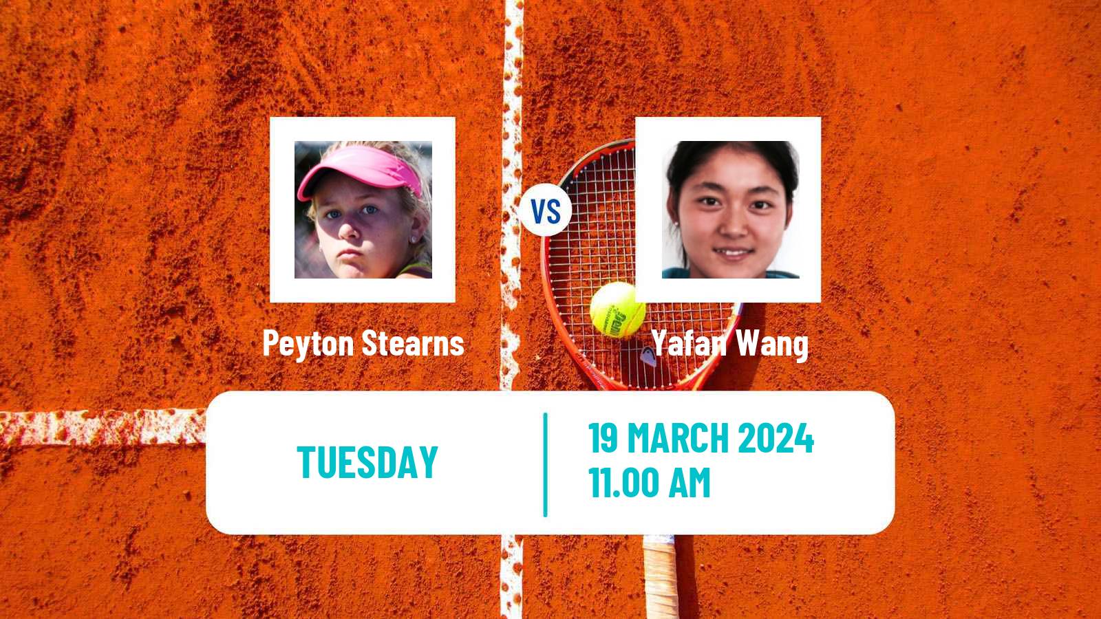 Tennis WTA Miami Peyton Stearns - Yafan Wang