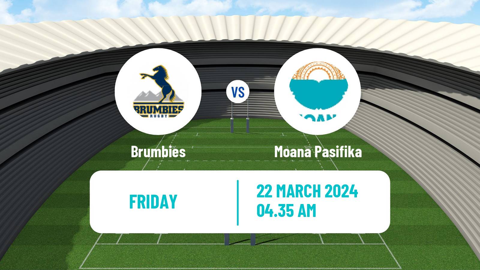 Rugby union Super Rugby Brumbies - Moana Pasifika