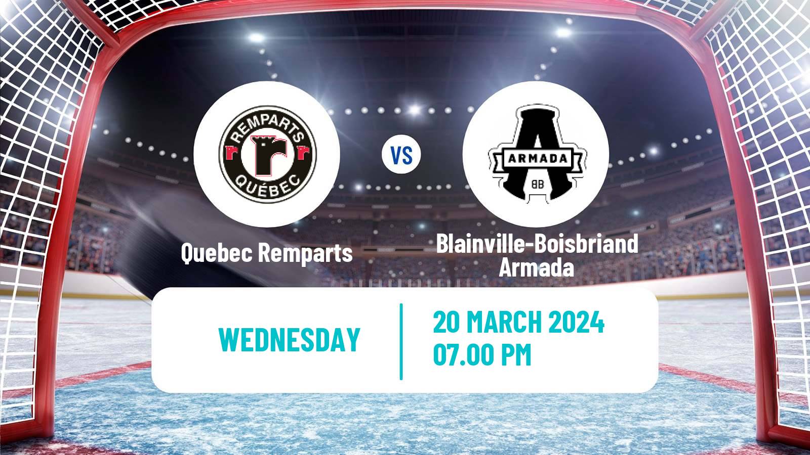 Hockey QMJHL Quebec Remparts - Blainville-Boisbriand Armada
