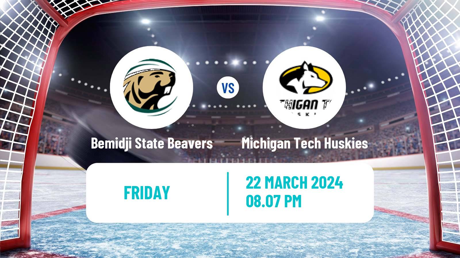 Hockey NCAA Hockey Bemidji State Beavers - Michigan Tech Huskies