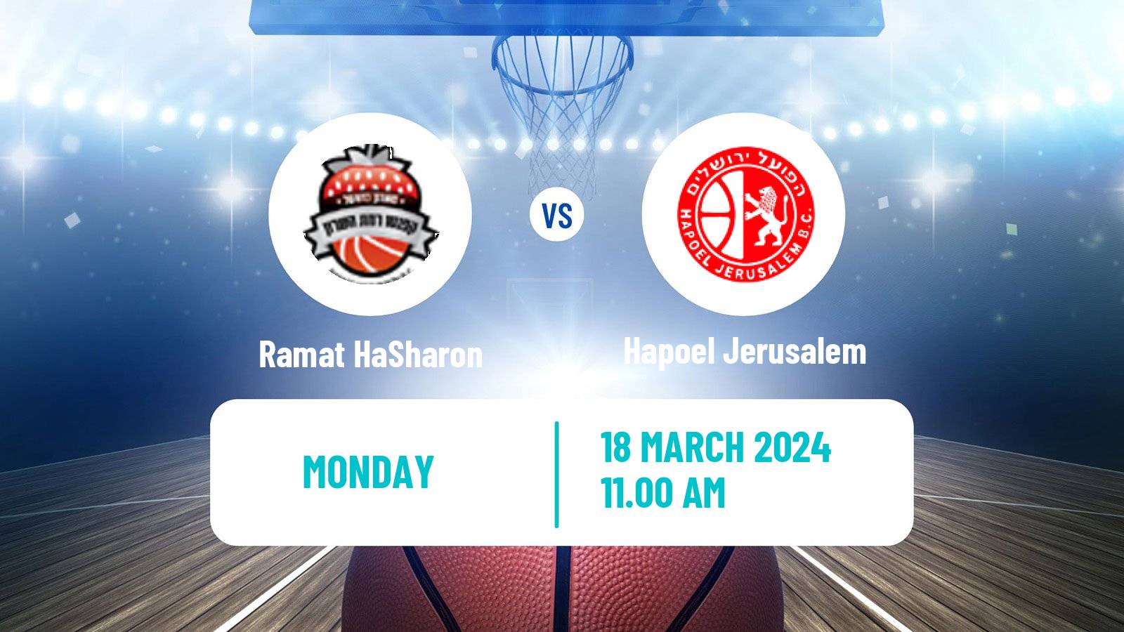 Basketball Israeli WBL Women Ramat HaSharon - Hapoel Jerusalem