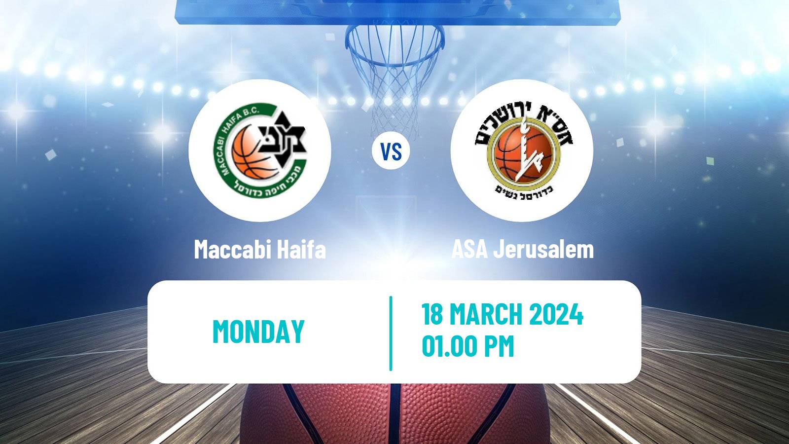 Basketball Israeli WBL Women Maccabi Haifa - ASA Jerusalem