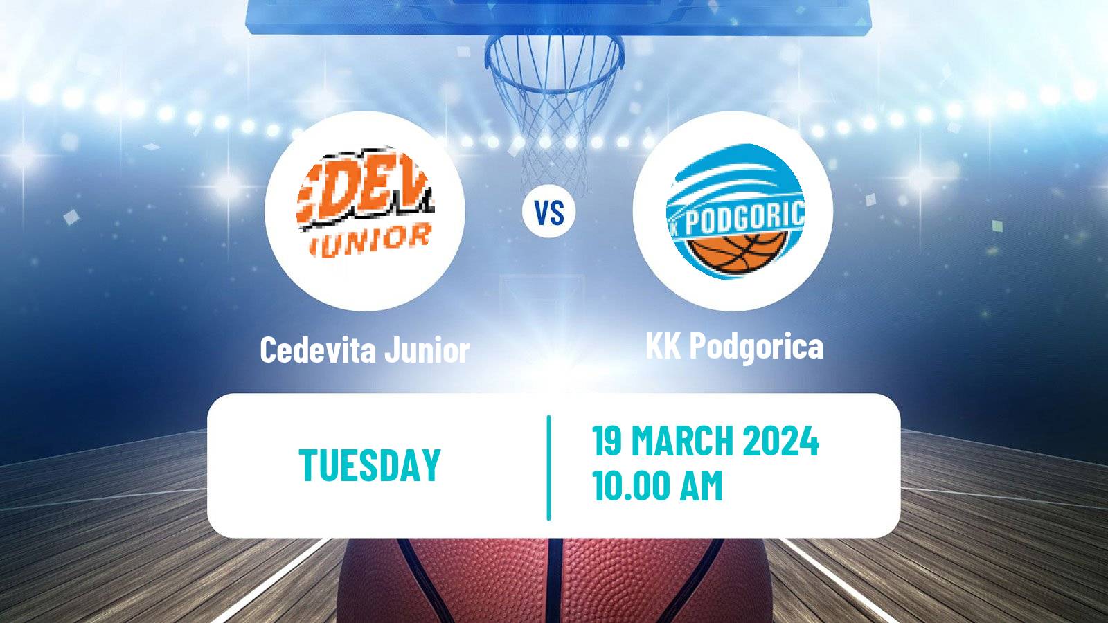Basketball Adriatic League 2 Cedevita Junior - Podgorica