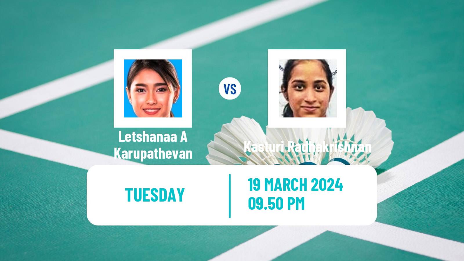 Badminton BWF World Tour China Masters Women Letshanaa A Karupathevan - Kasturi Radhakrishnan