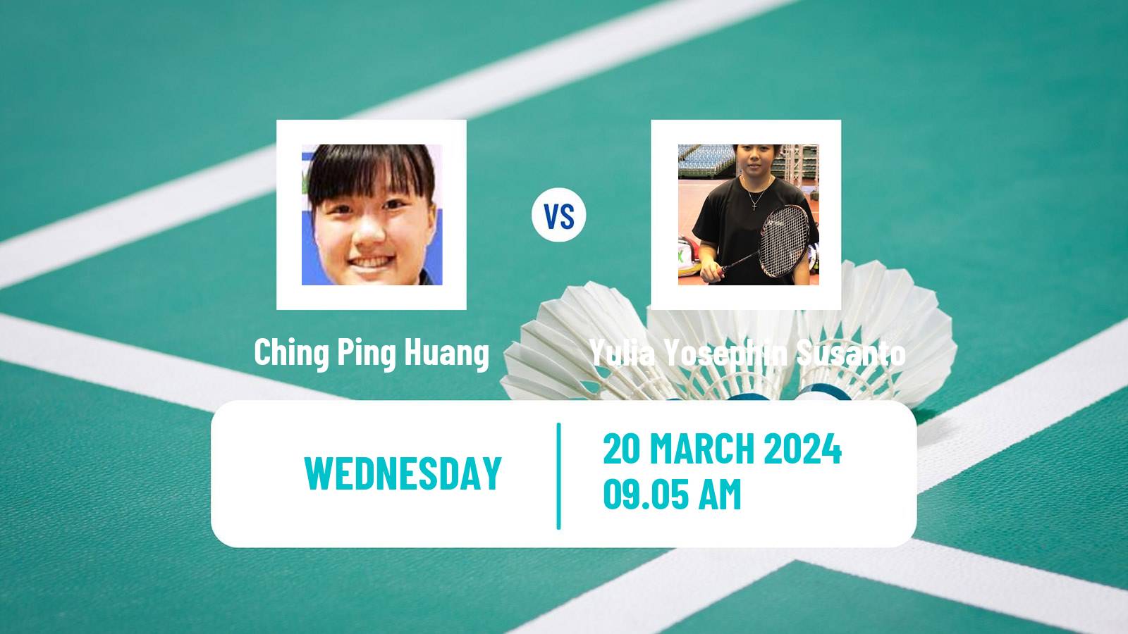 Badminton BWF World Tour China Masters Women Ching Ping Huang - Yulia Yosephin Susanto