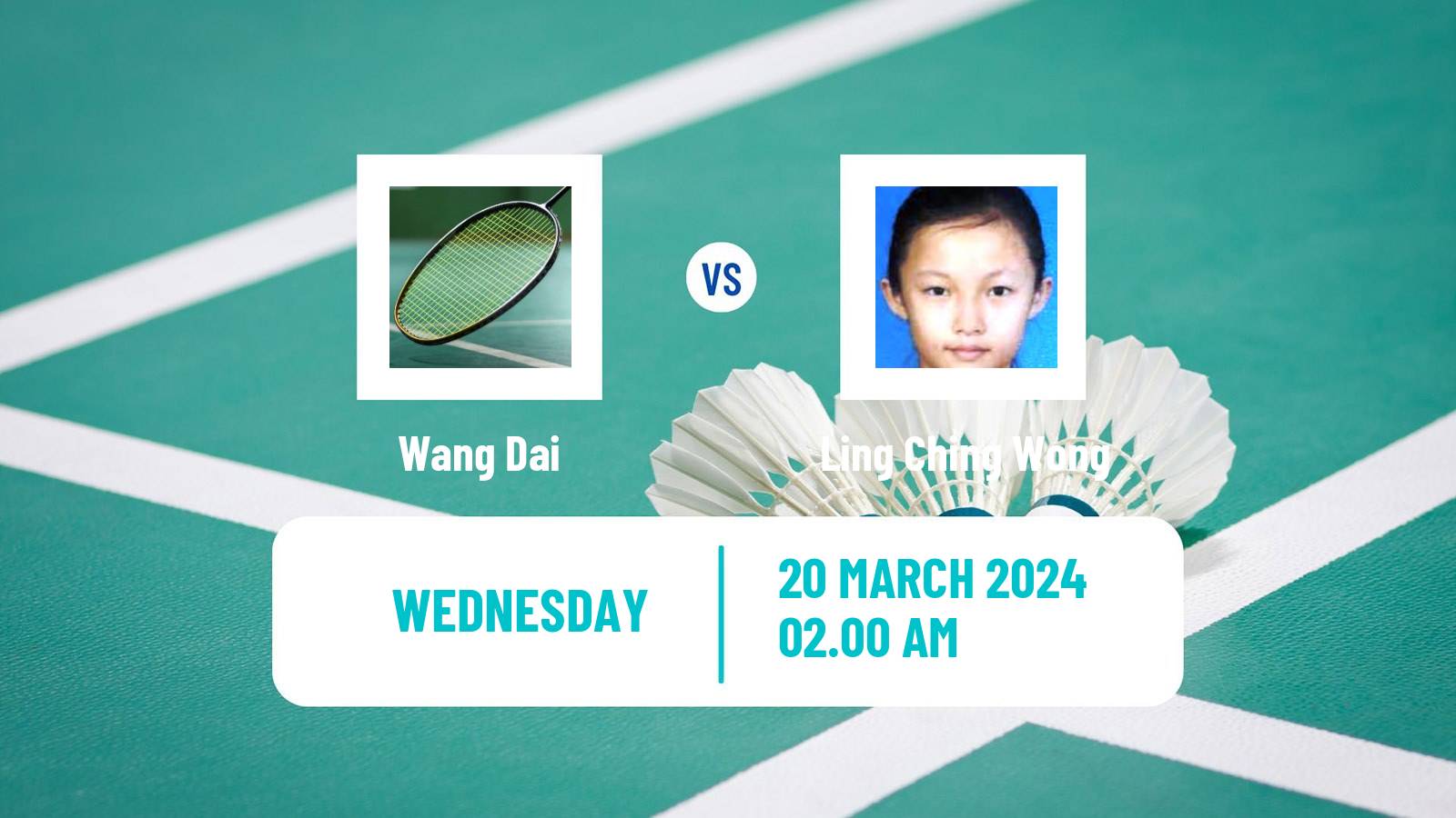 Badminton BWF World Tour China Masters Women Wang Dai - Ling Ching Wong