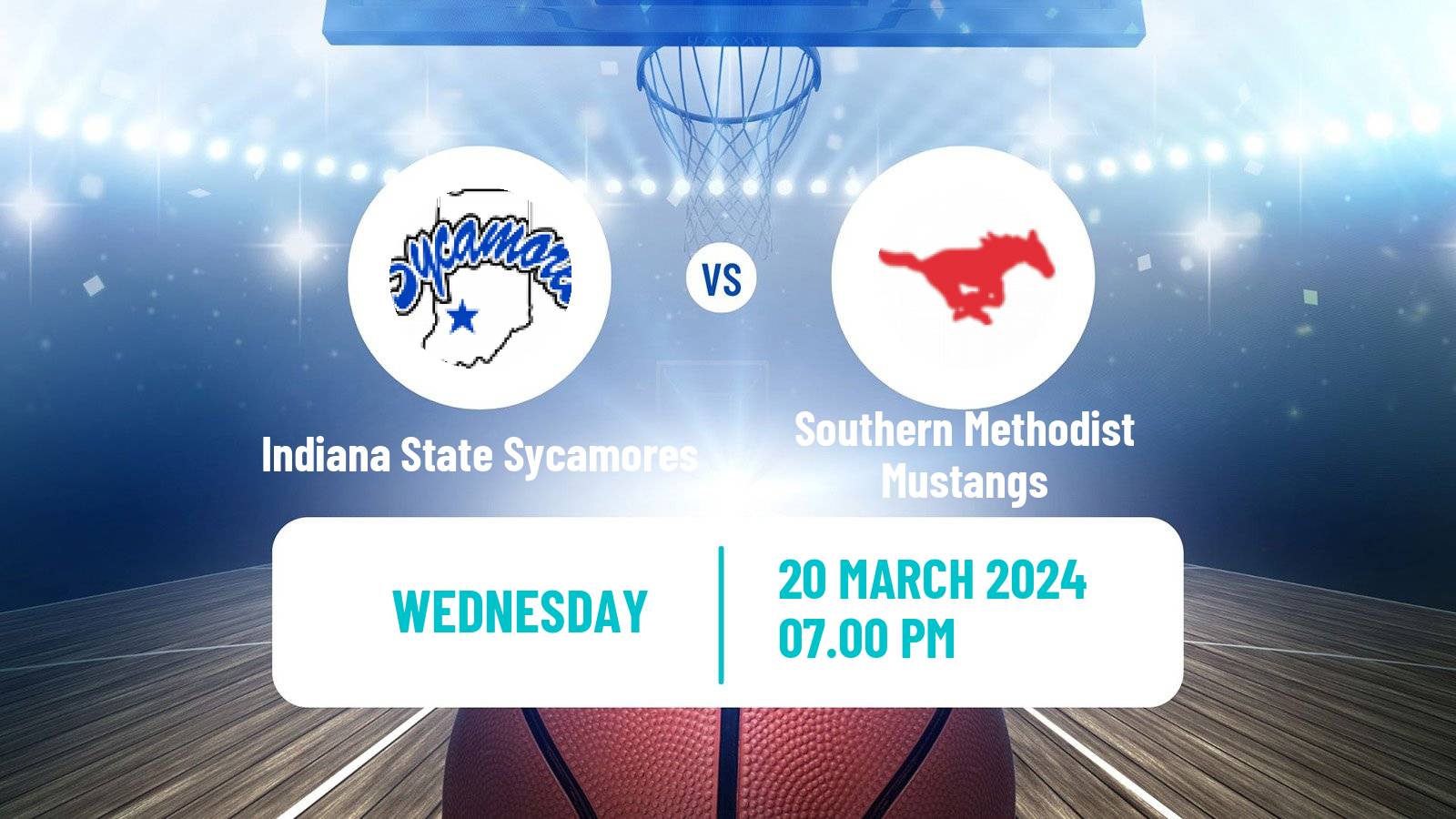 Basketball NIT Indiana State Sycamores - Southern Methodist Mustangs