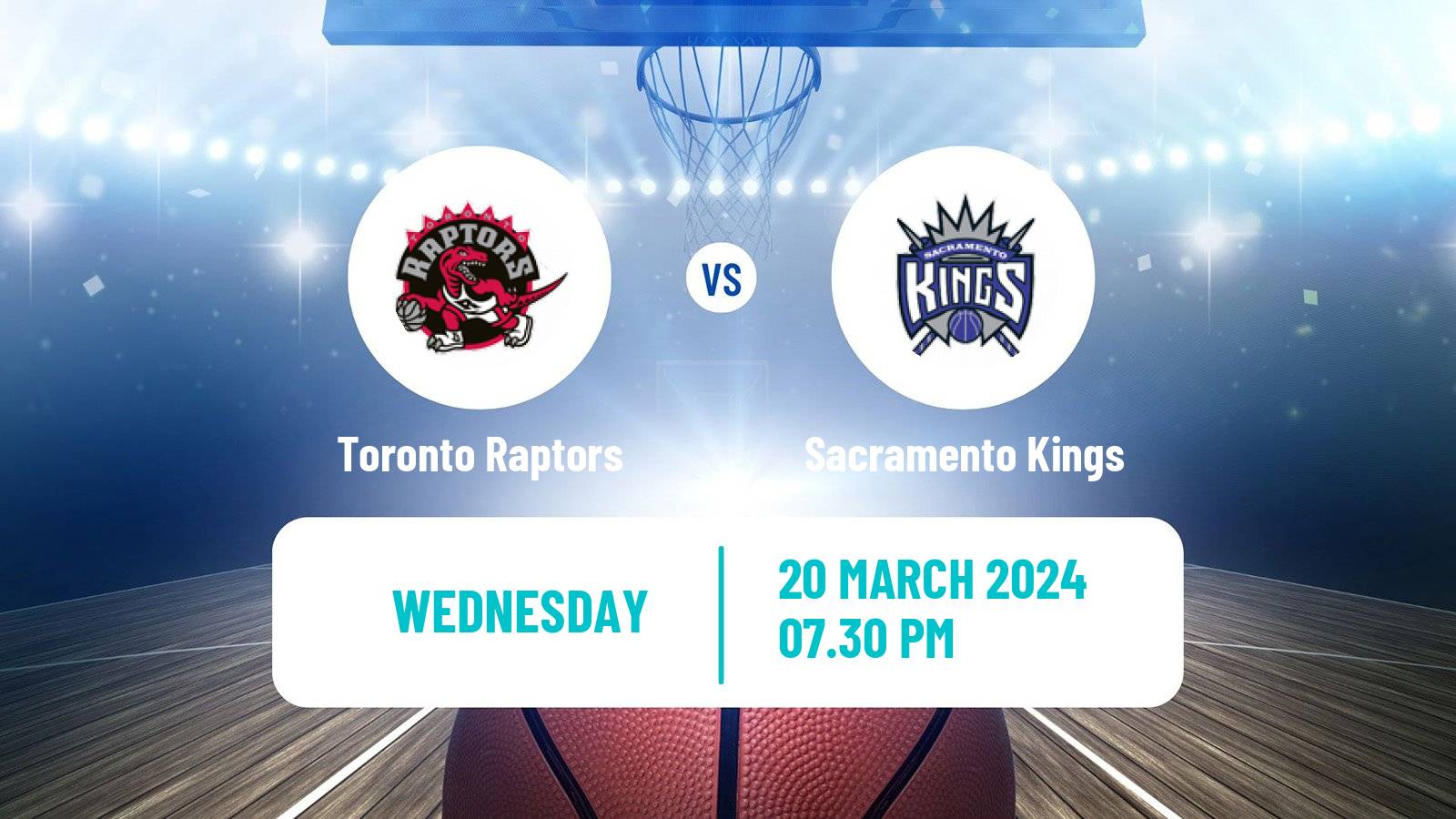 Basketball NBA Toronto Raptors - Sacramento Kings