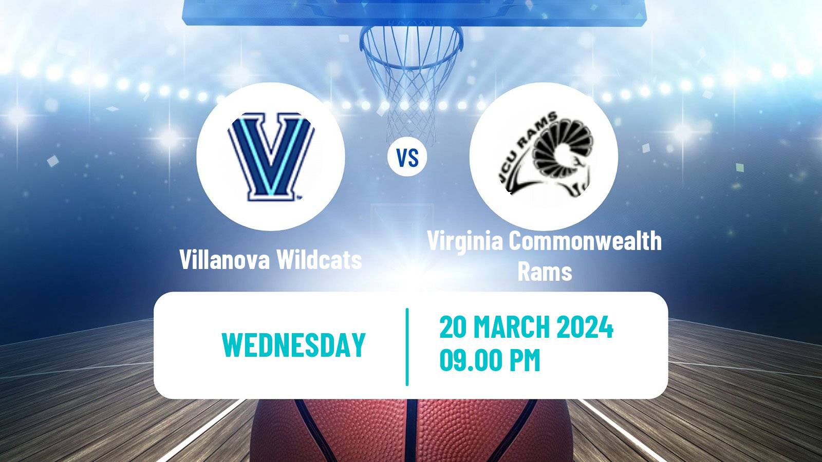 Basketball NIT Villanova Wildcats - Virginia Commonwealth Rams