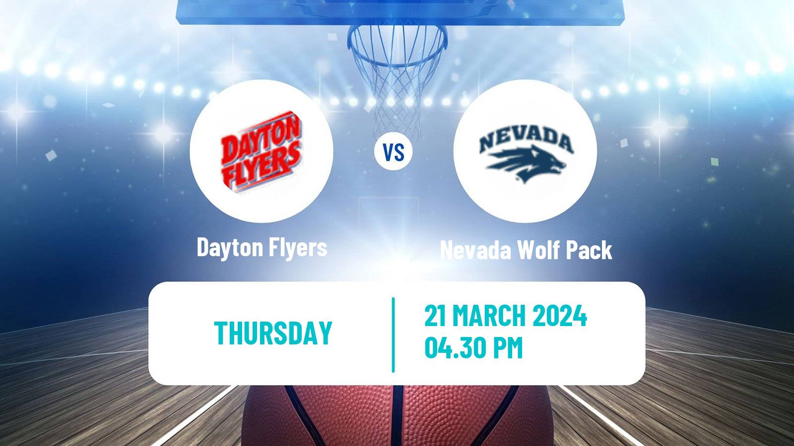 Basketball NCAA College Basketball Dayton Flyers - Nevada Wolf Pack