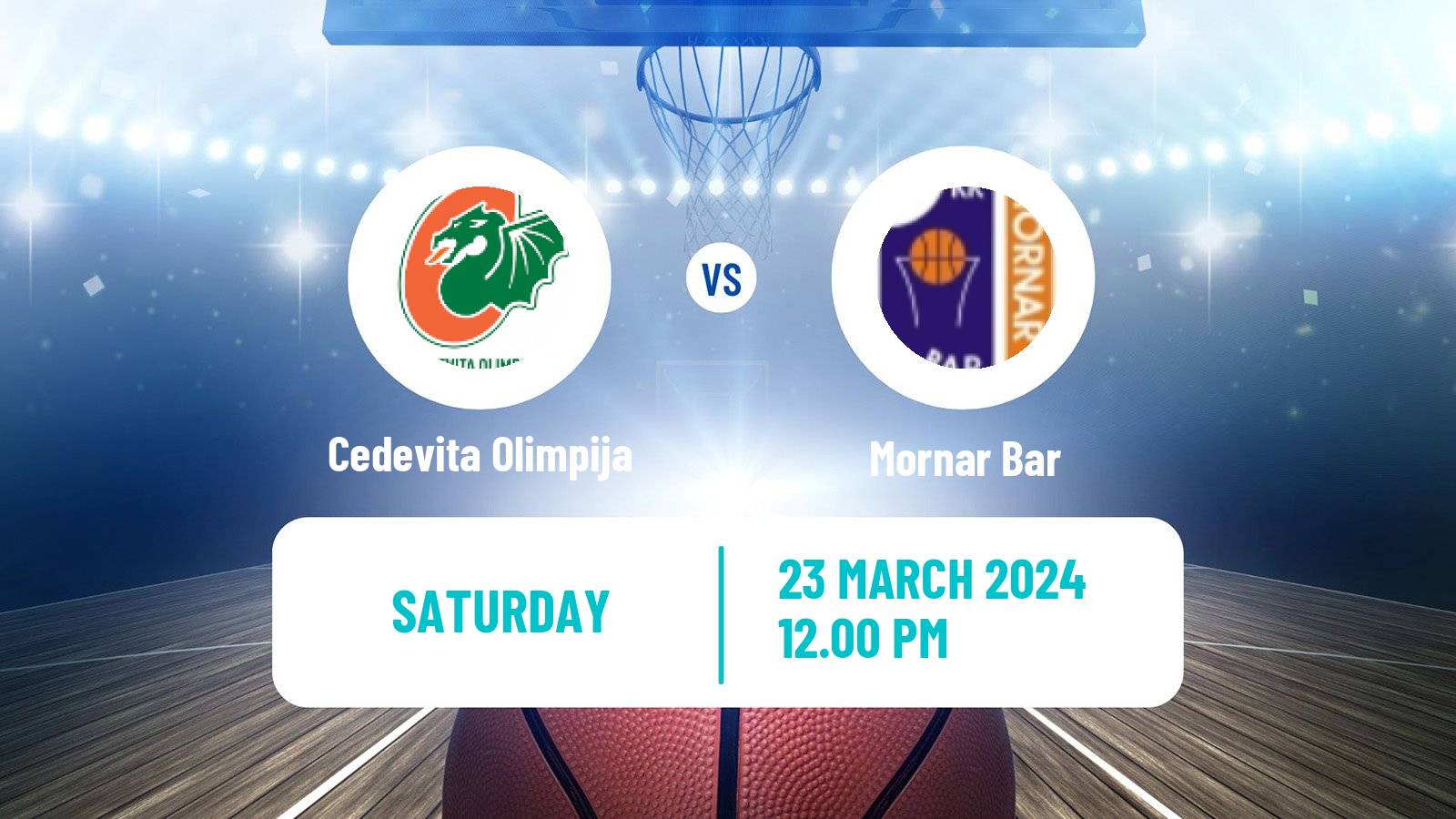 Basketball Adriatic League Cedevita Olimpija - Mornar Bar