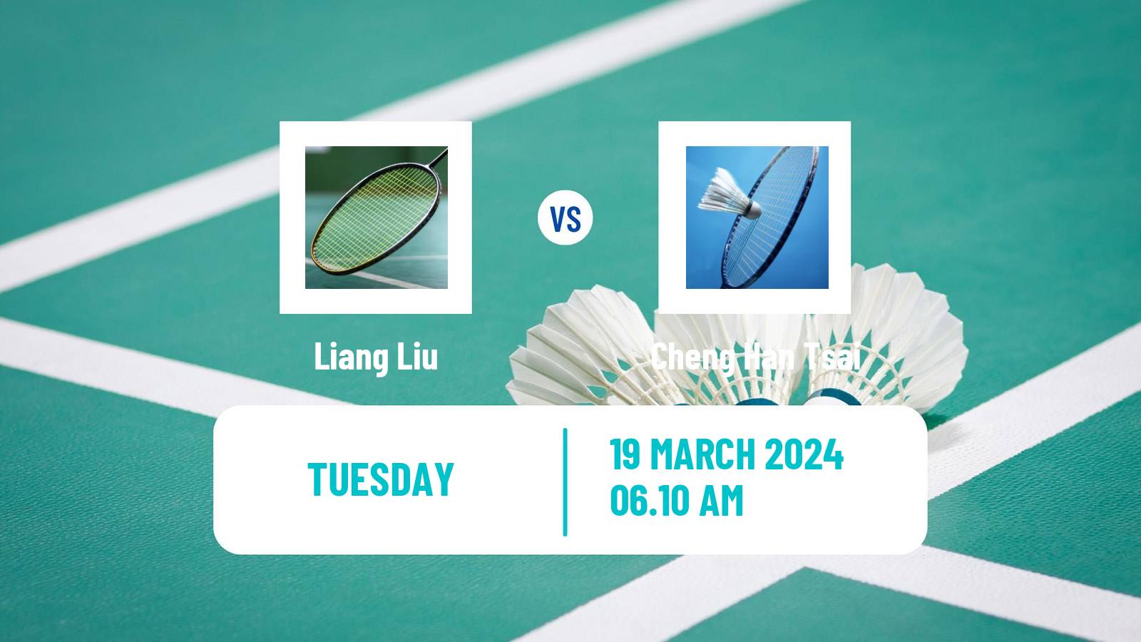 Badminton BWF World Tour China Masters Men Liang Liu - Cheng Han Tsai