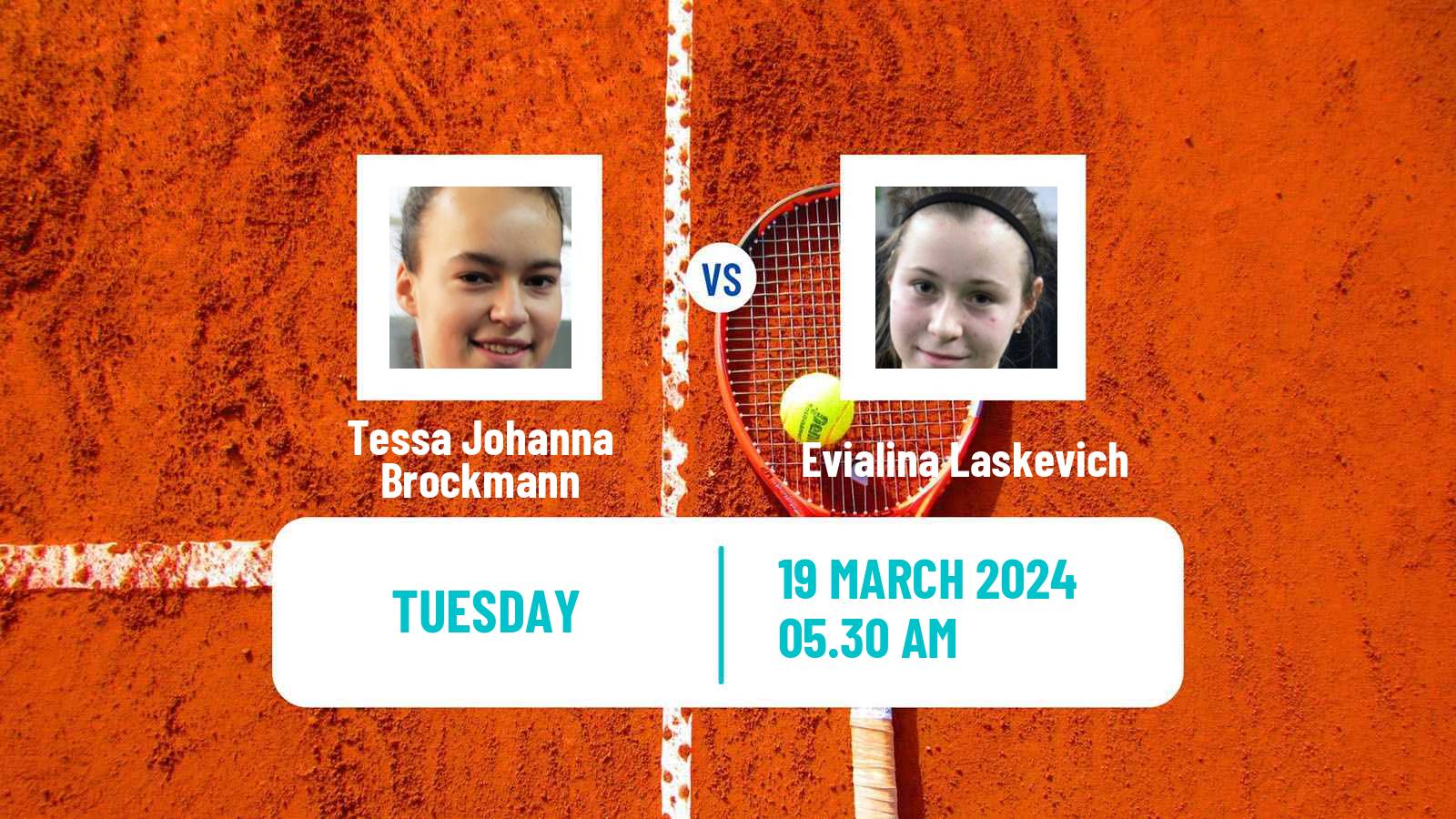 Tennis ITF W15 Monastir 51 Women Tessa Johanna Brockmann - Evialina Laskevich