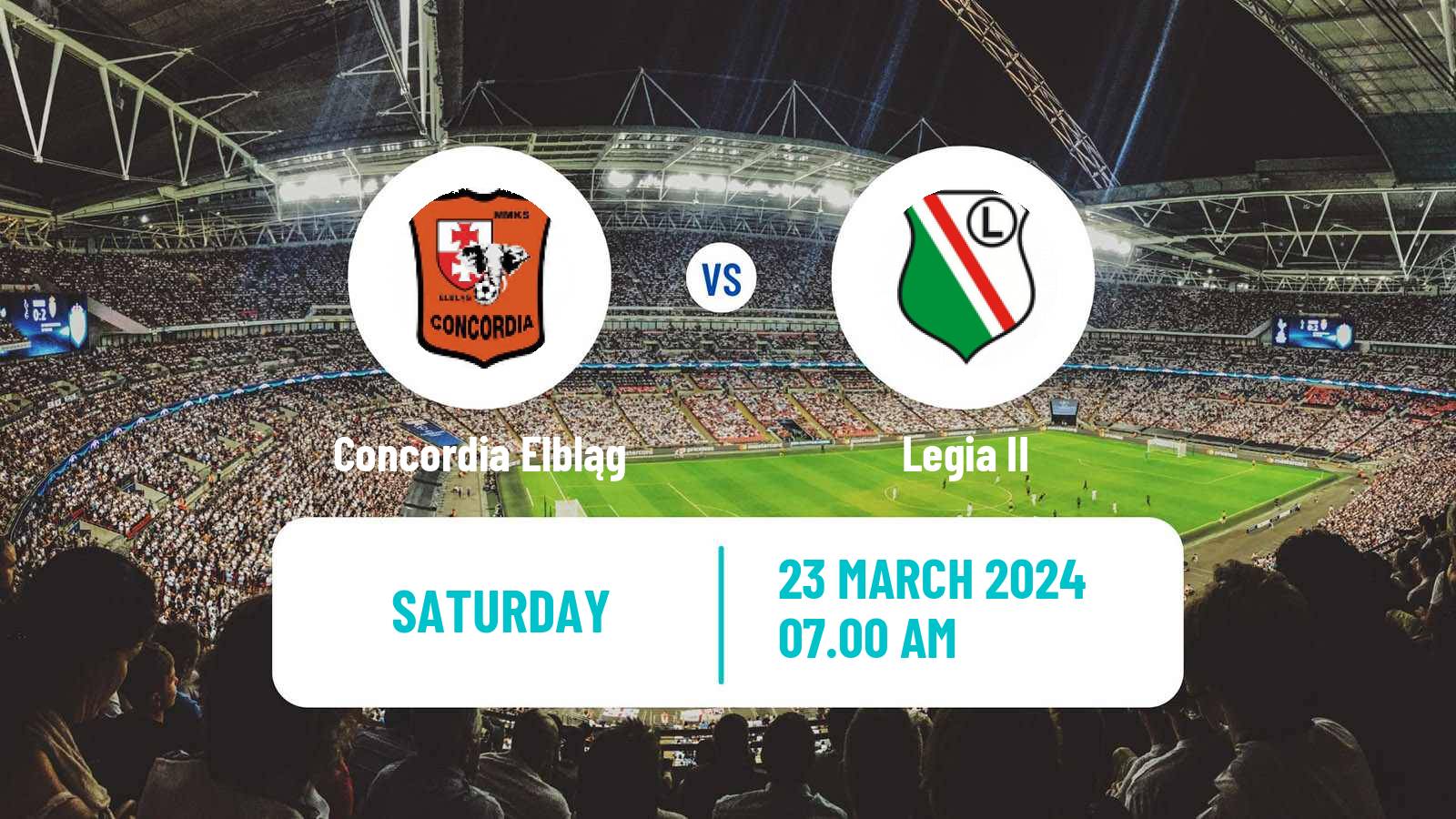 Soccer Polish Division 3 - Group I Concordia Elbląg - Legia II