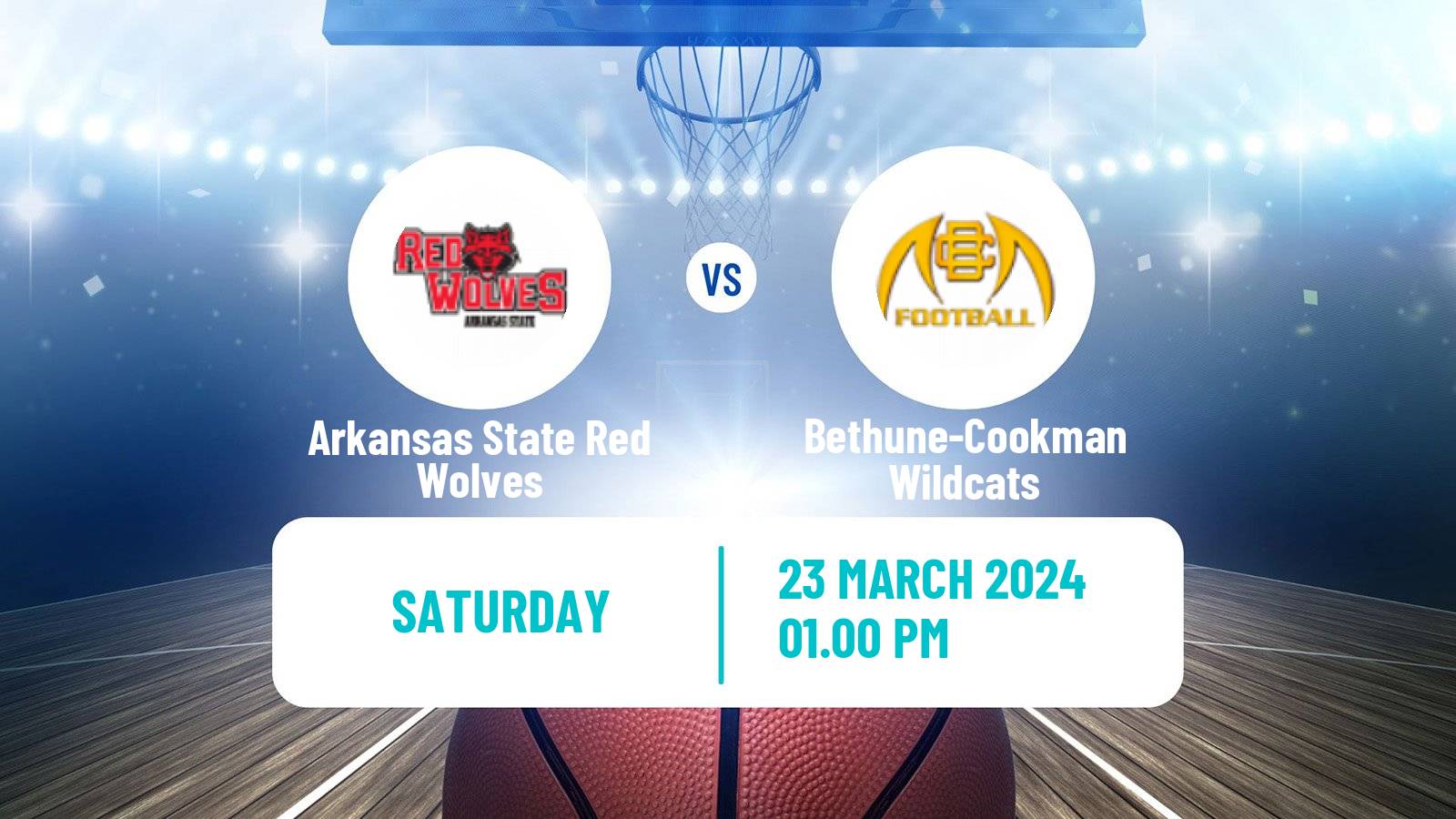 Basketball CBI Arkansas State Red Wolves - Bethune-Cookman Wildcats