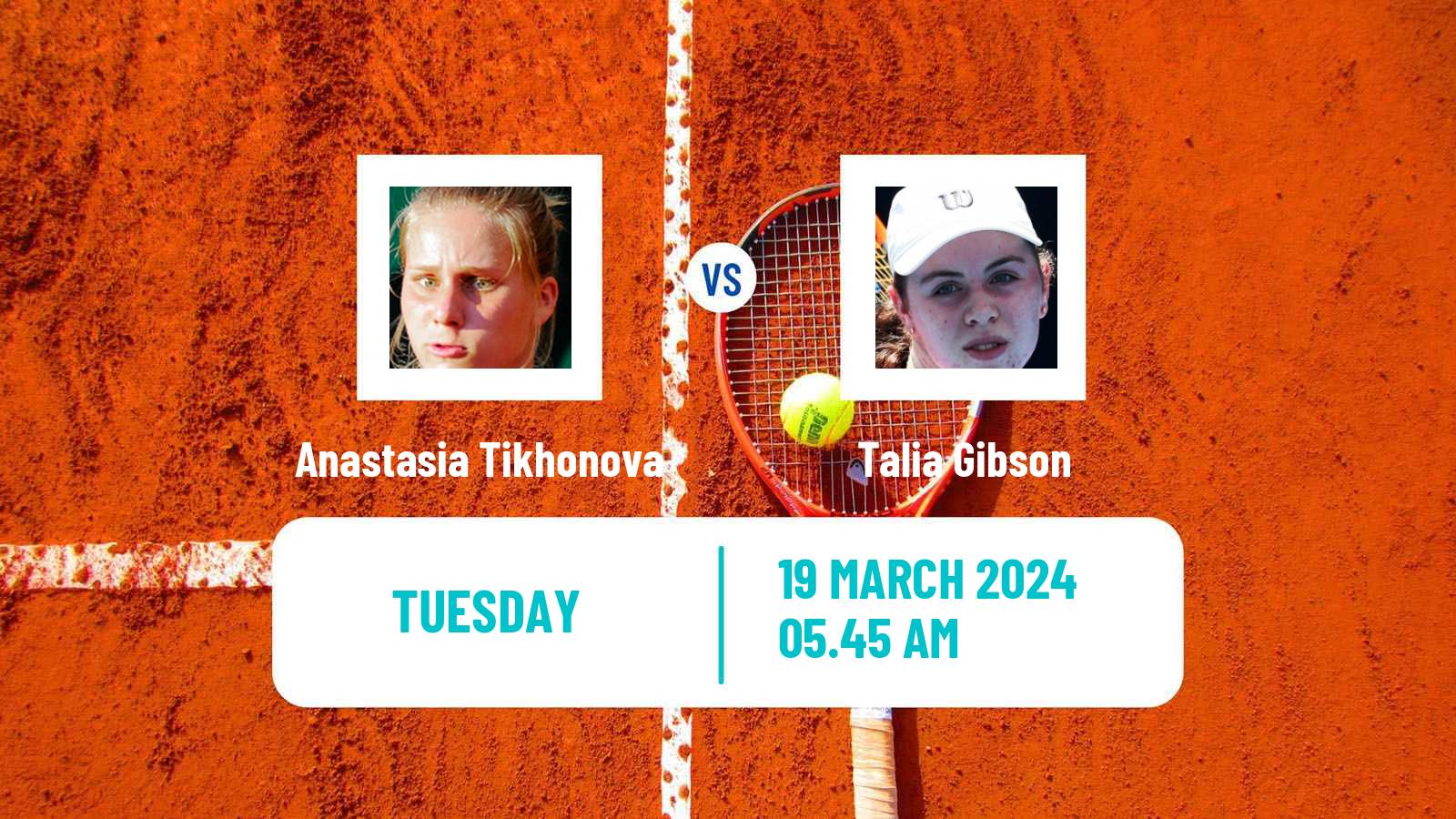 Tennis ITF W75 MarIBOr Women Anastasia Tikhonova - Talia Gibson