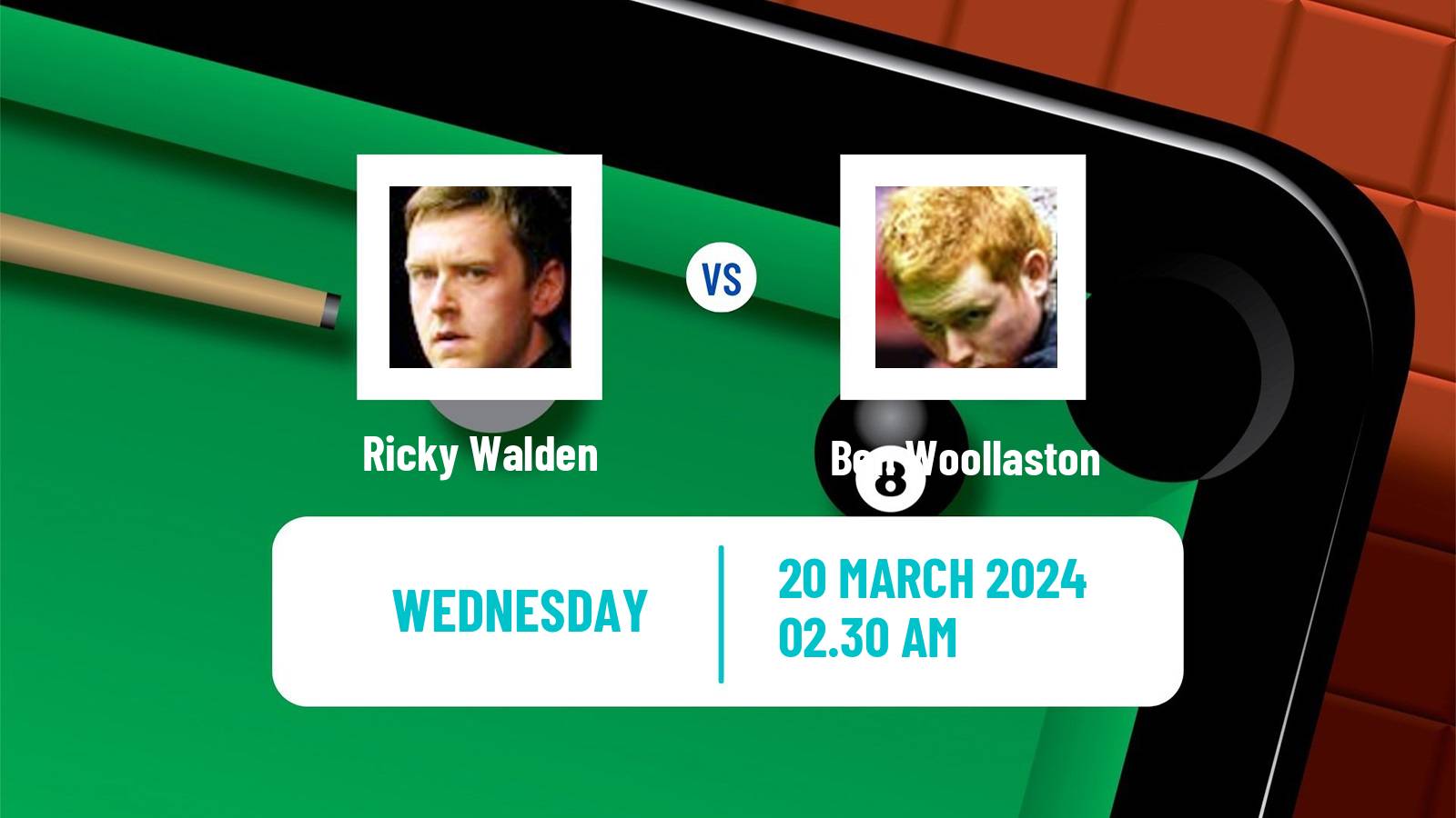 Snooker World Open Ricky Walden - Ben Woollaston