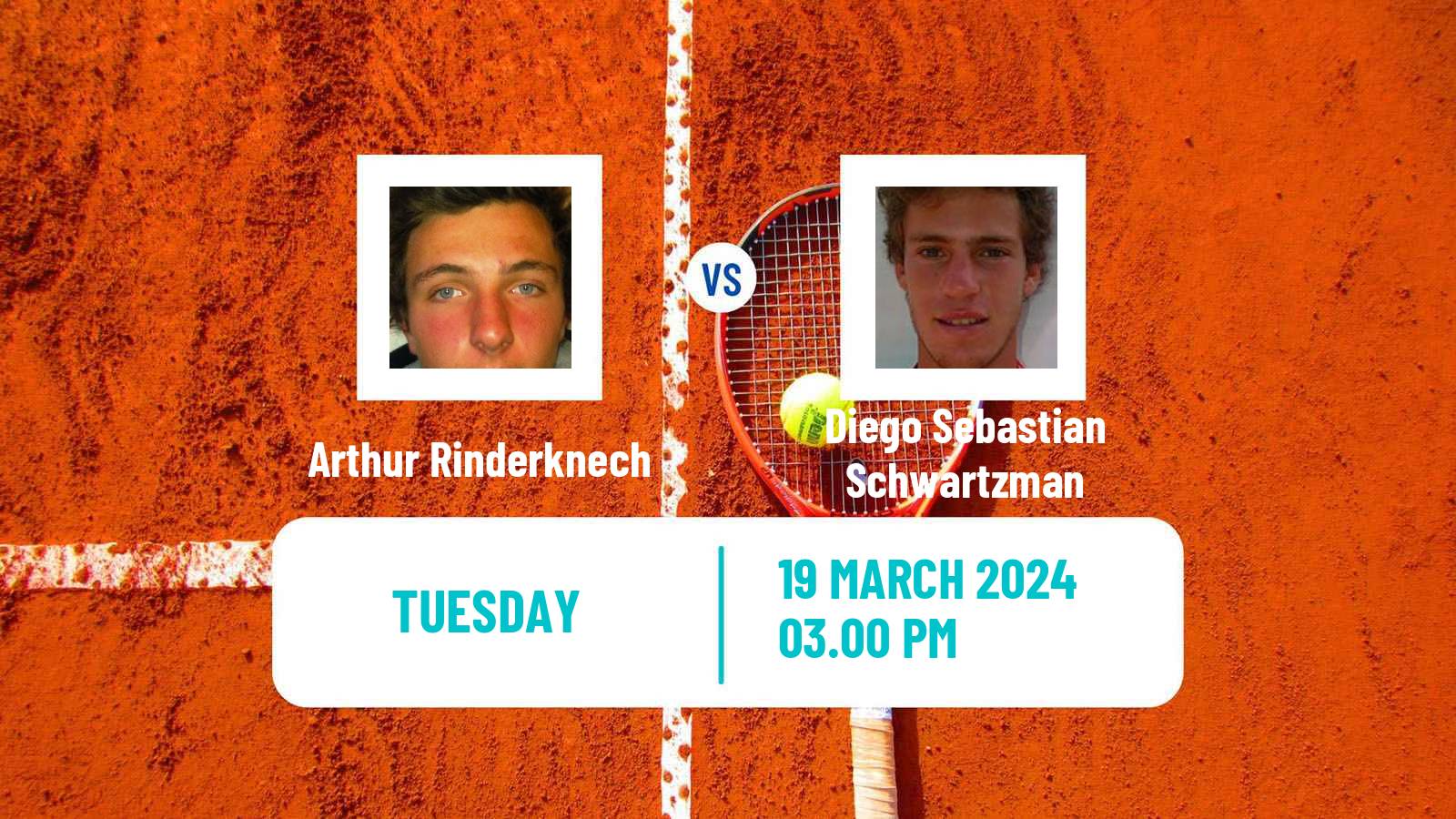 Tennis ATP Miami Arthur Rinderknech - Diego Sebastian Schwartzman