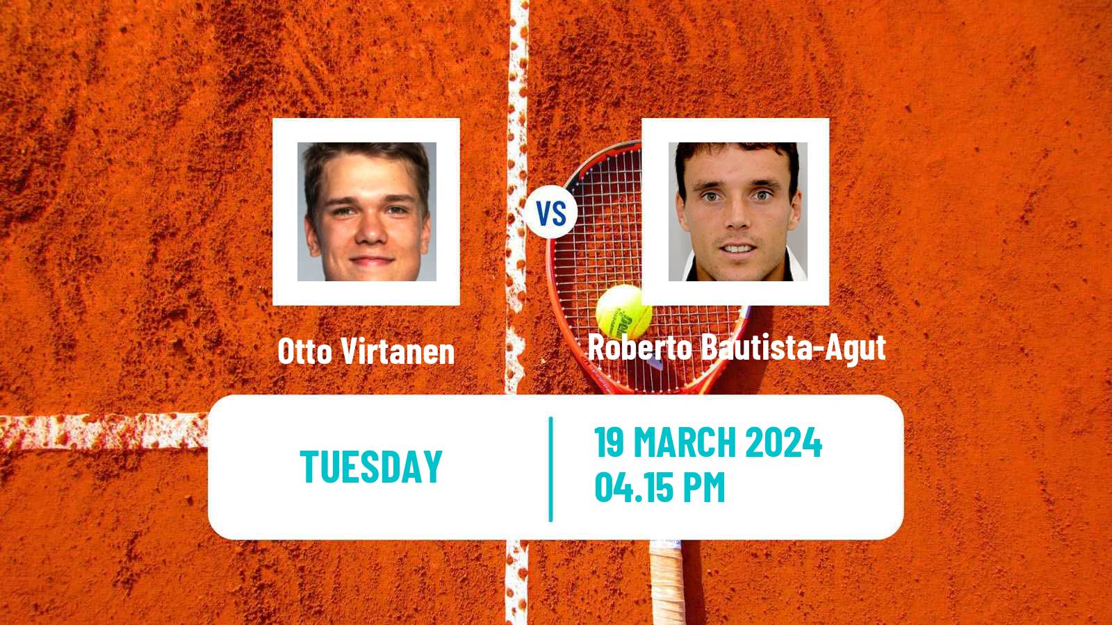 Tennis ATP Miami Otto Virtanen - Roberto Bautista-Agut