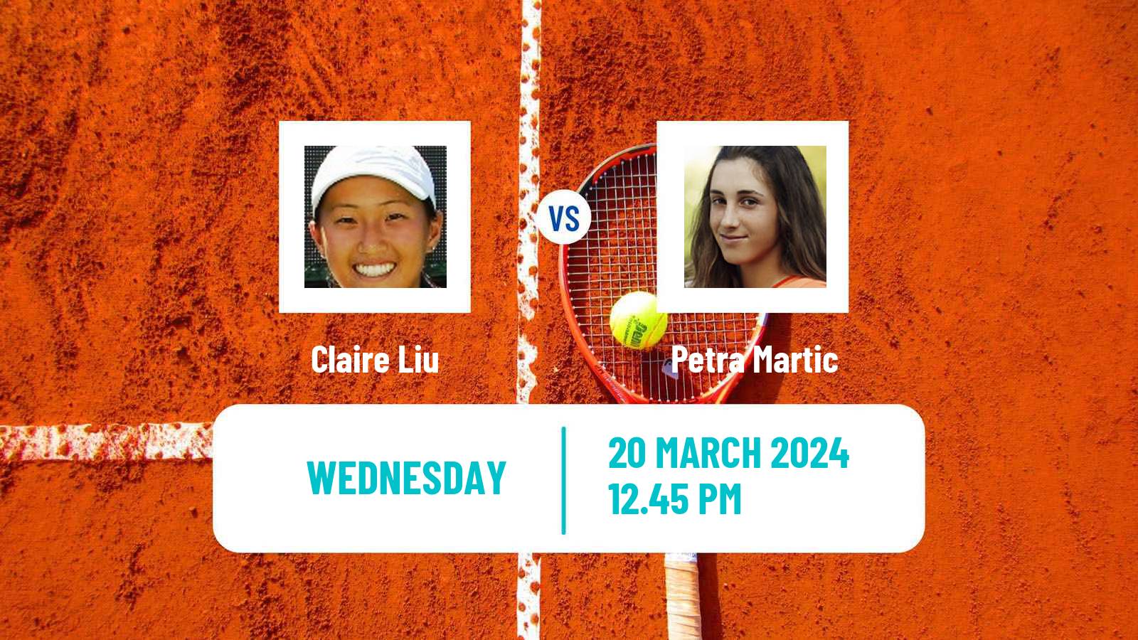 Tennis WTA Miami Claire Liu - Petra Martic