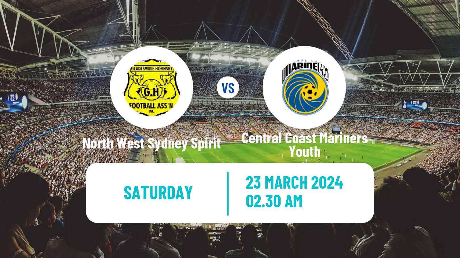 Soccer Australian NPL NSW North West Sydney Spirit - Central Coast Mariners Youth