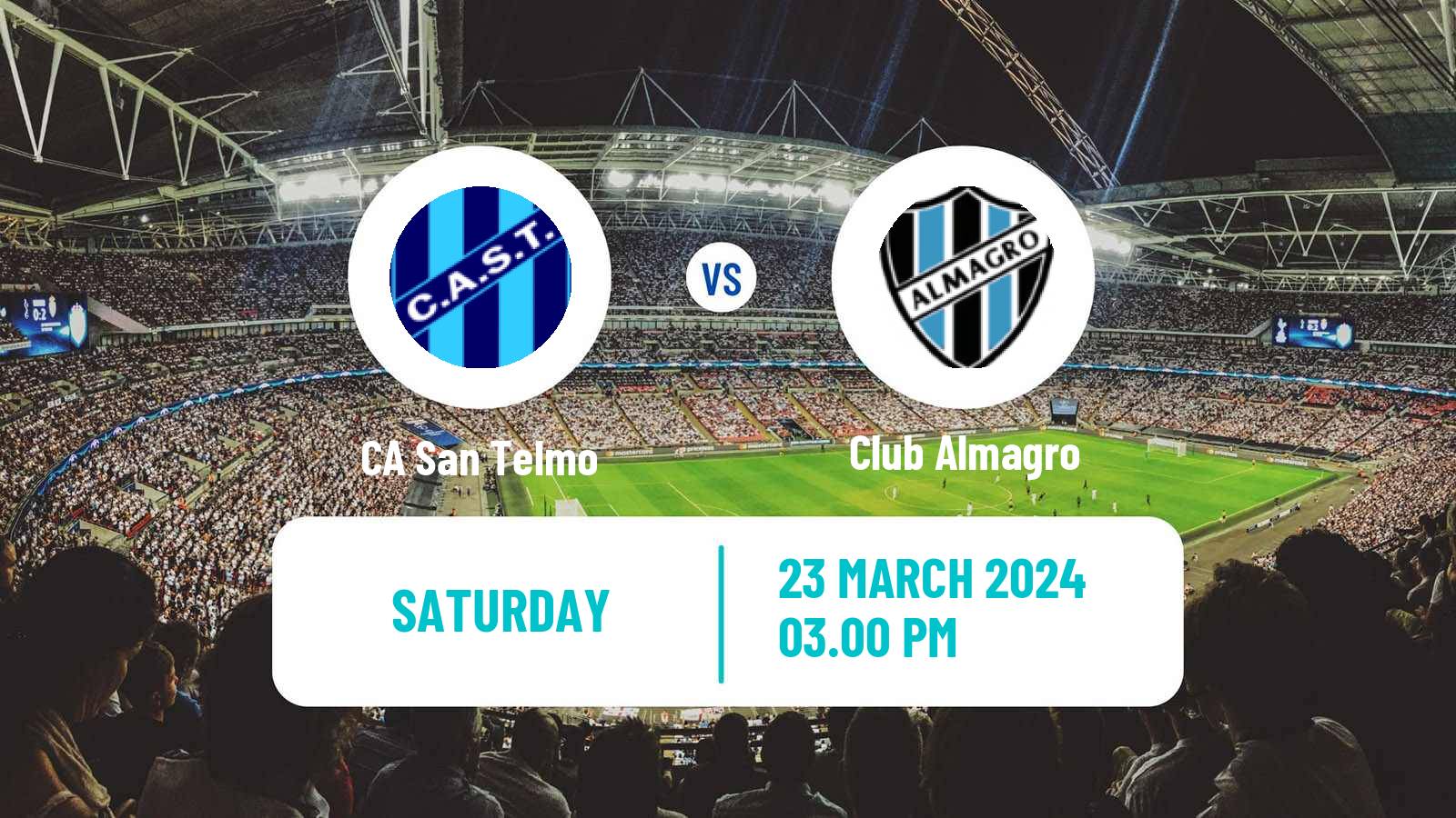 Soccer Argentinian Primera Nacional San Telmo - Club Almagro