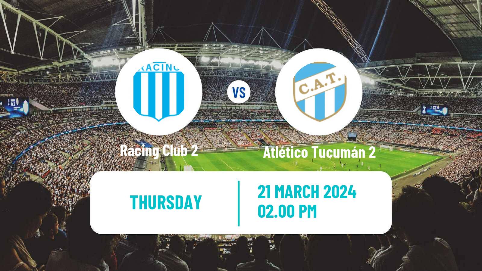 Soccer Argentinian Reserve League Racing Club 2 - Atlético Tucumán 2