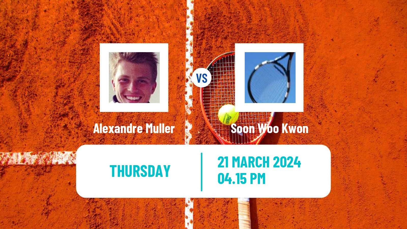 Tennis ATP Miami Alexandre Muller - Soon Woo Kwon