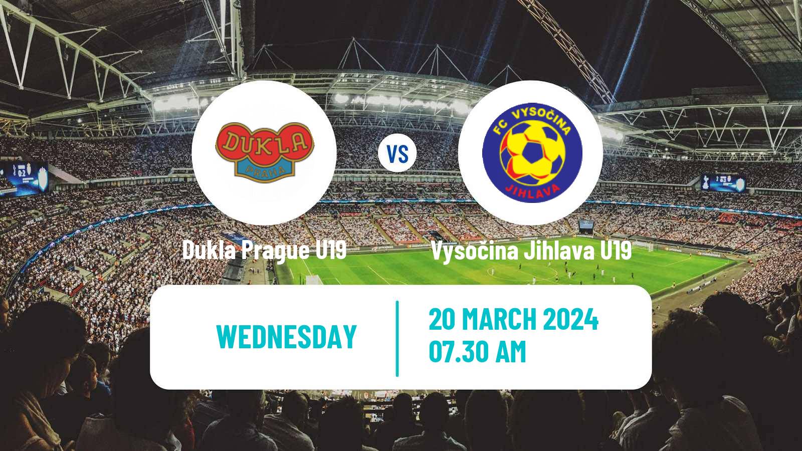 Soccer Czech U19 League Dukla Prague U19 - Vysočina Jihlava U19