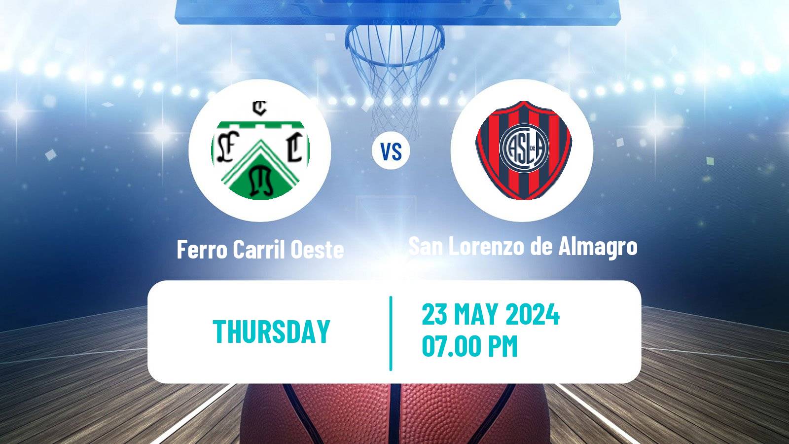 Basketball Argentinian LNB Ferro Carril Oeste - San Lorenzo de Almagro