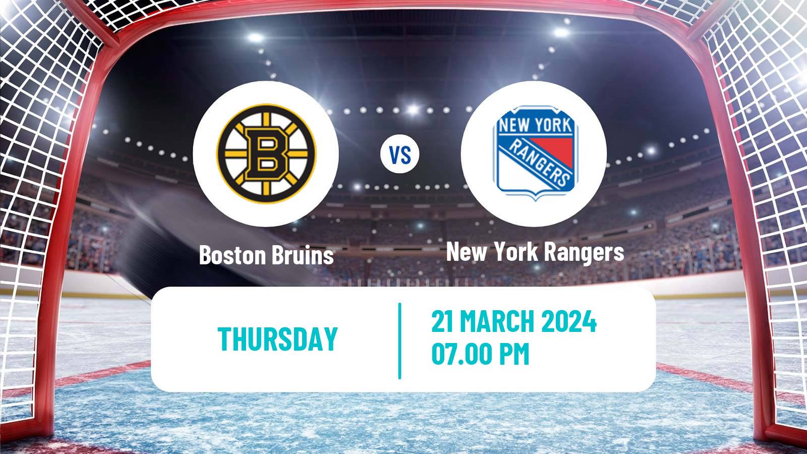 Hockey NHL Boston Bruins - New York Rangers