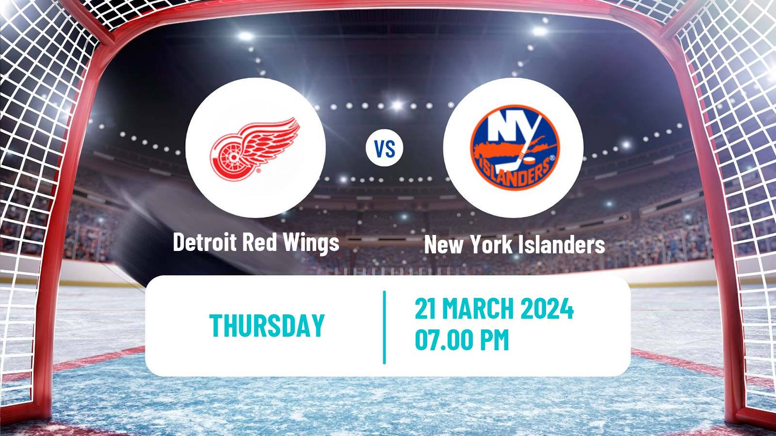 Hockey NHL Detroit Red Wings - New York Islanders