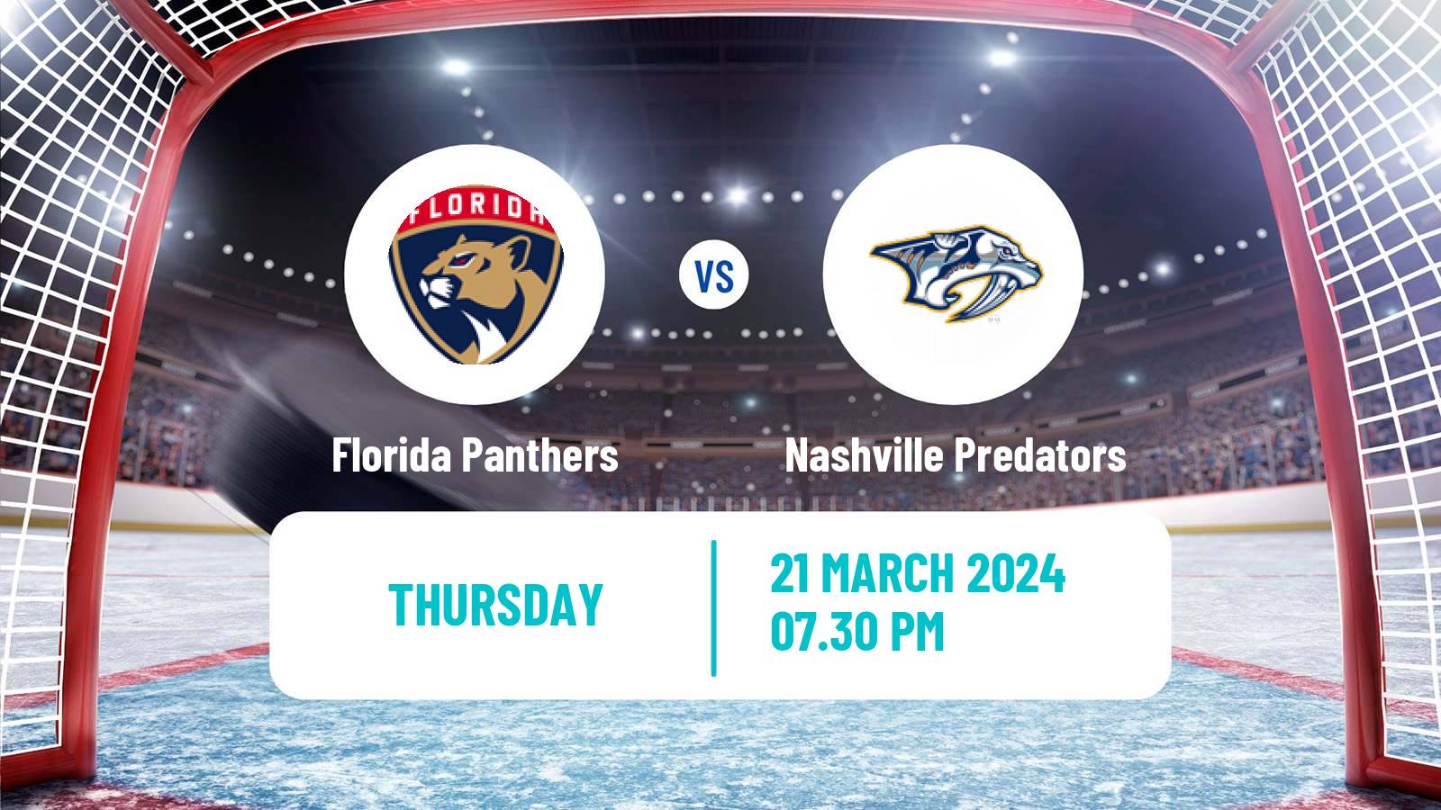 Hockey NHL Florida Panthers - Nashville Predators