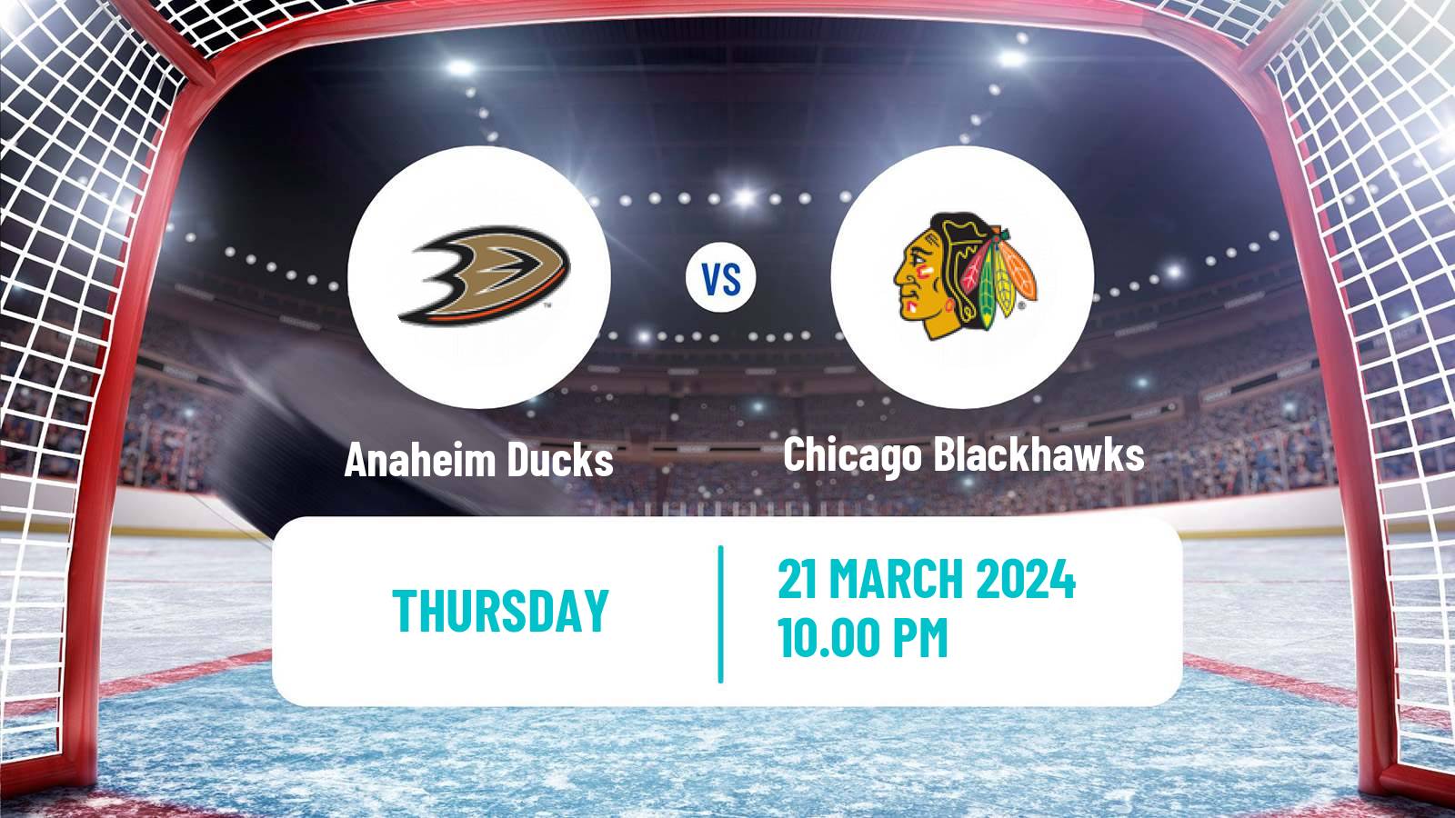 Hockey NHL Anaheim Ducks - Chicago Blackhawks