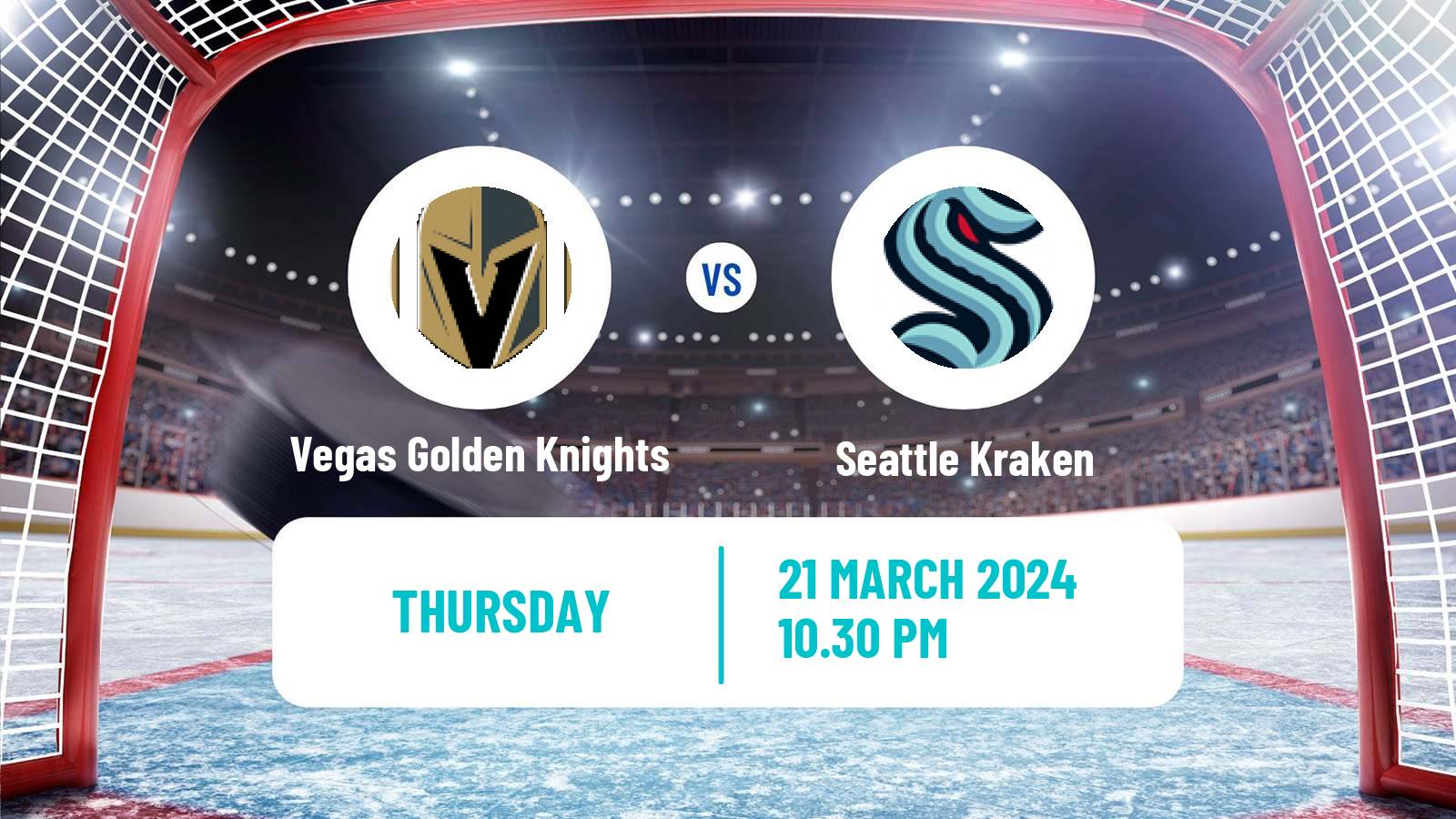 Hockey NHL Vegas Golden Knights - Seattle Kraken