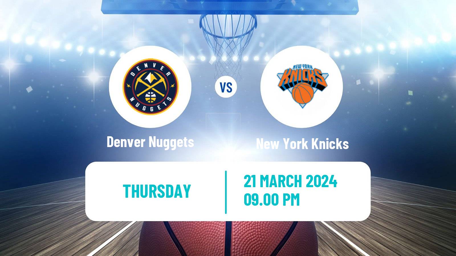 Basketball NBA Denver Nuggets - New York Knicks