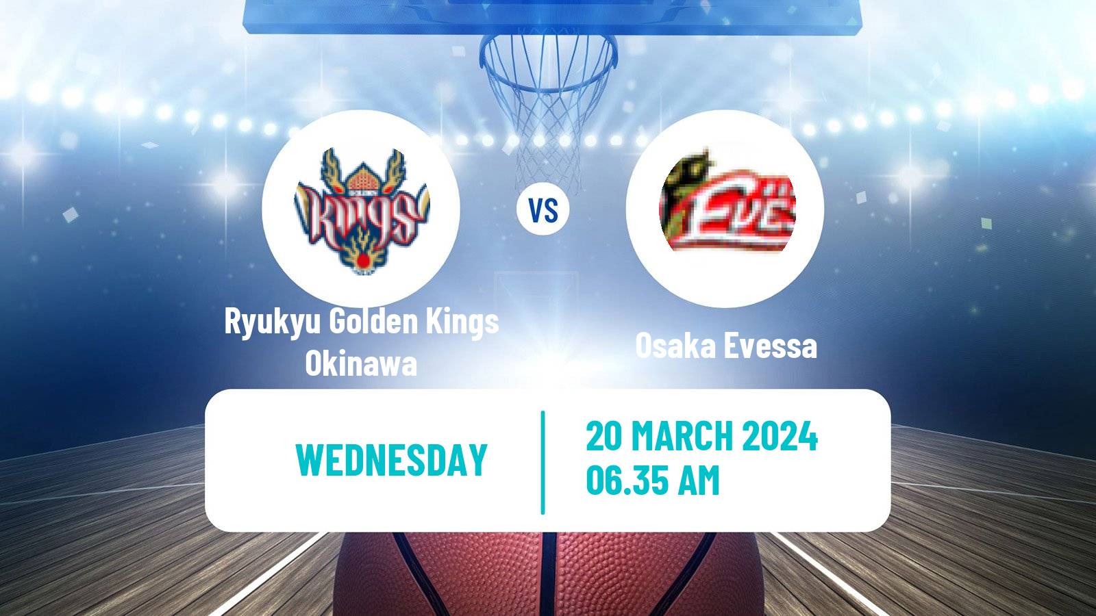 Basketball BJ League Ryukyu Golden Kings Okinawa - Osaka Evessa