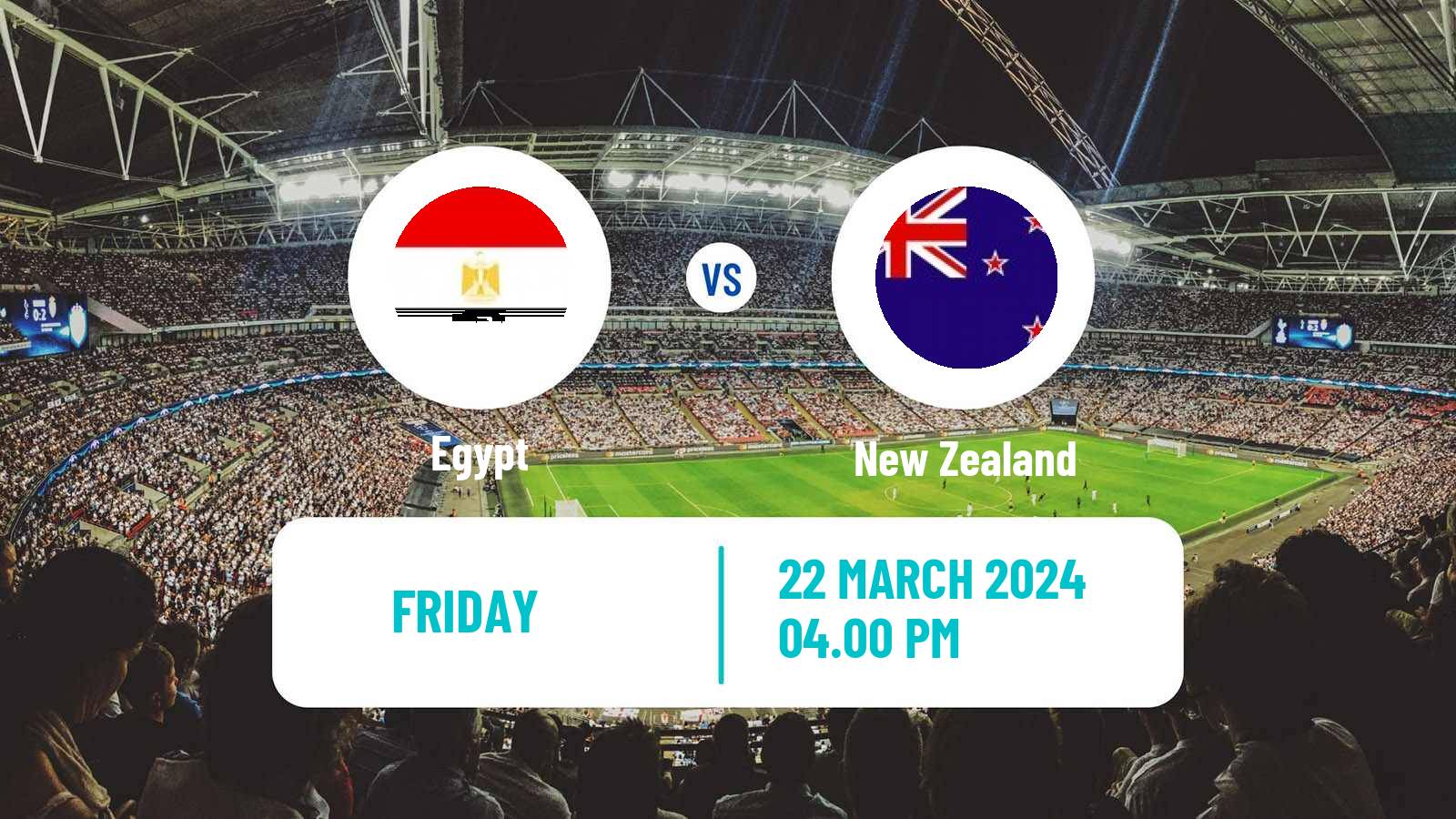 Soccer Friendly Egypt - New Zealand