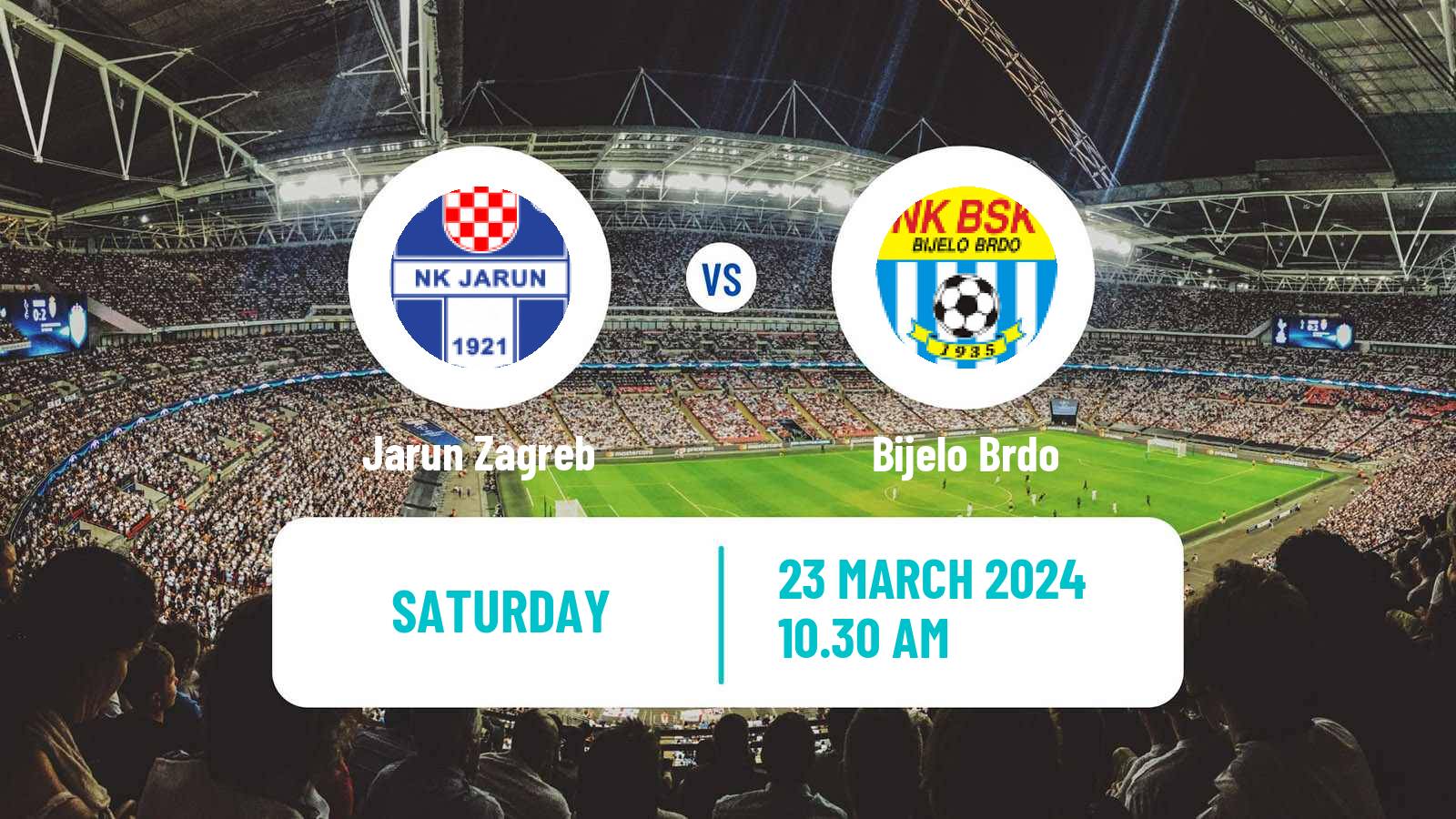 Soccer Croatian Prva NL Jarun Zagreb - Bijelo Brdo