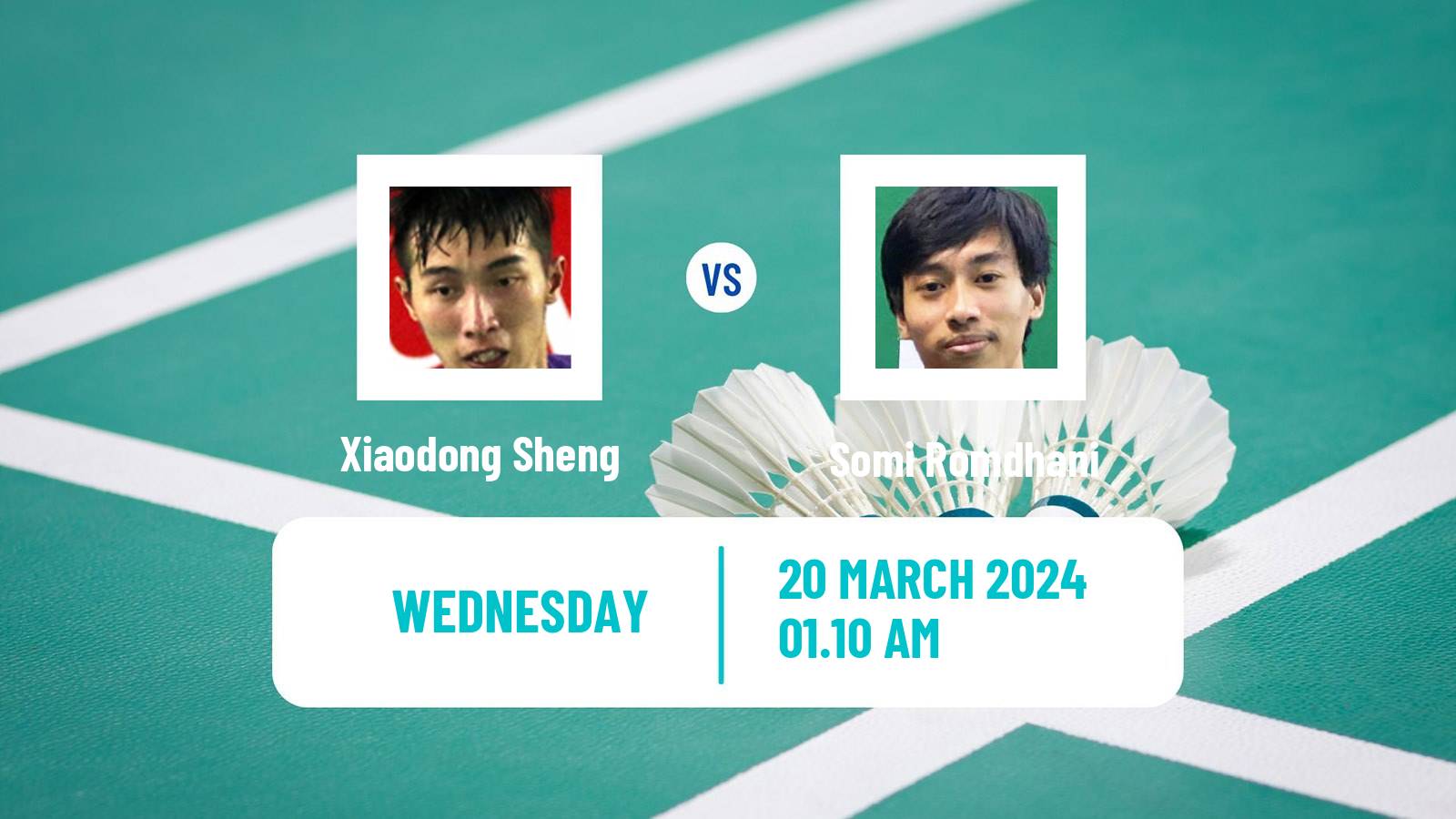 Badminton BWF World Tour China Masters Men Xiaodong Sheng - Somi Romdhani