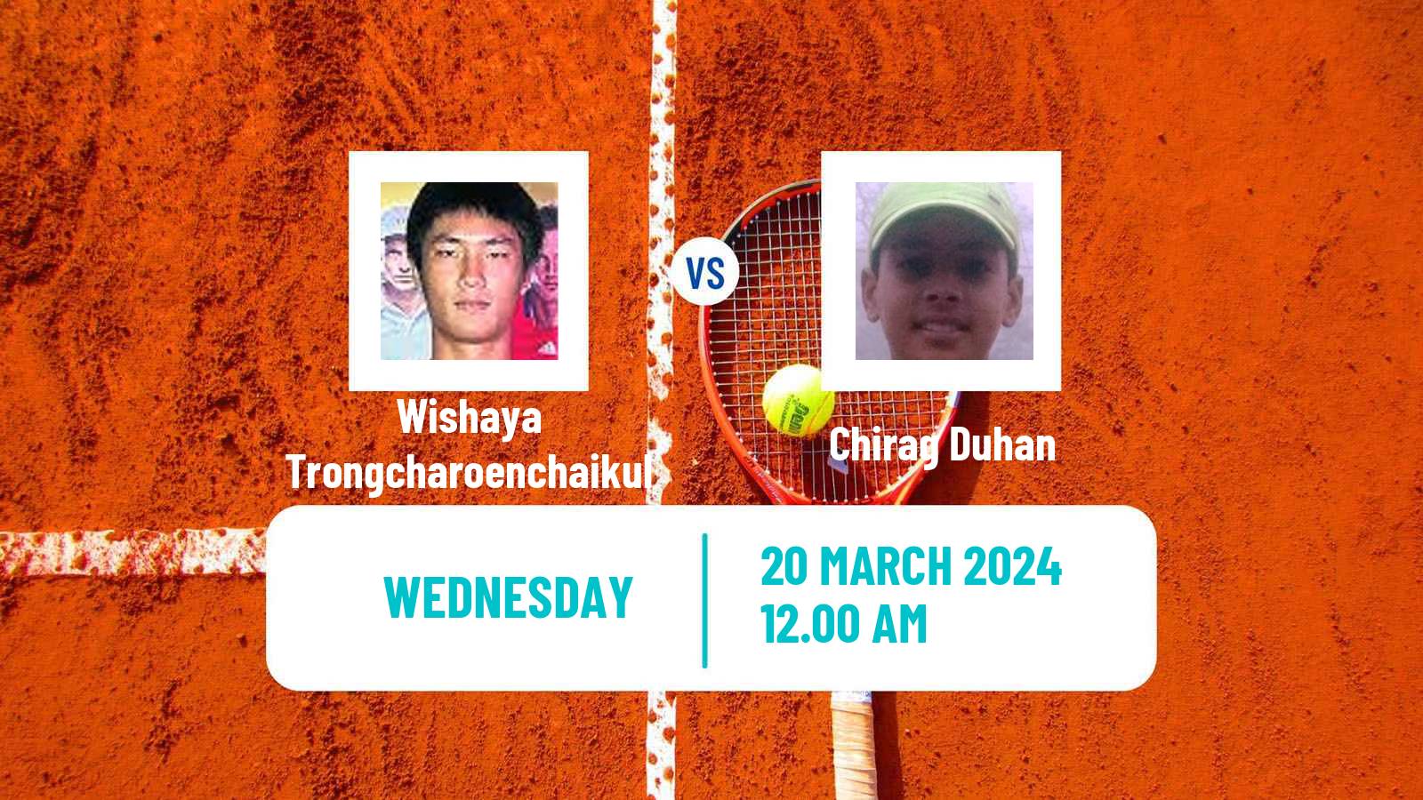 Tennis ITF M15 Chandigarh Men Wishaya Trongcharoenchaikul - Chirag Duhan