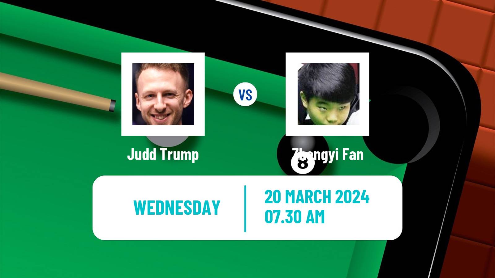 Snooker World Open Judd Trump - Zhengyi Fan