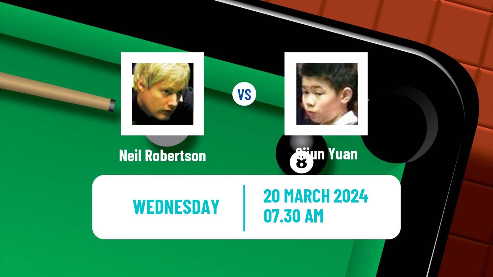 Snooker World Open Neil Robertson - Sijun Yuan