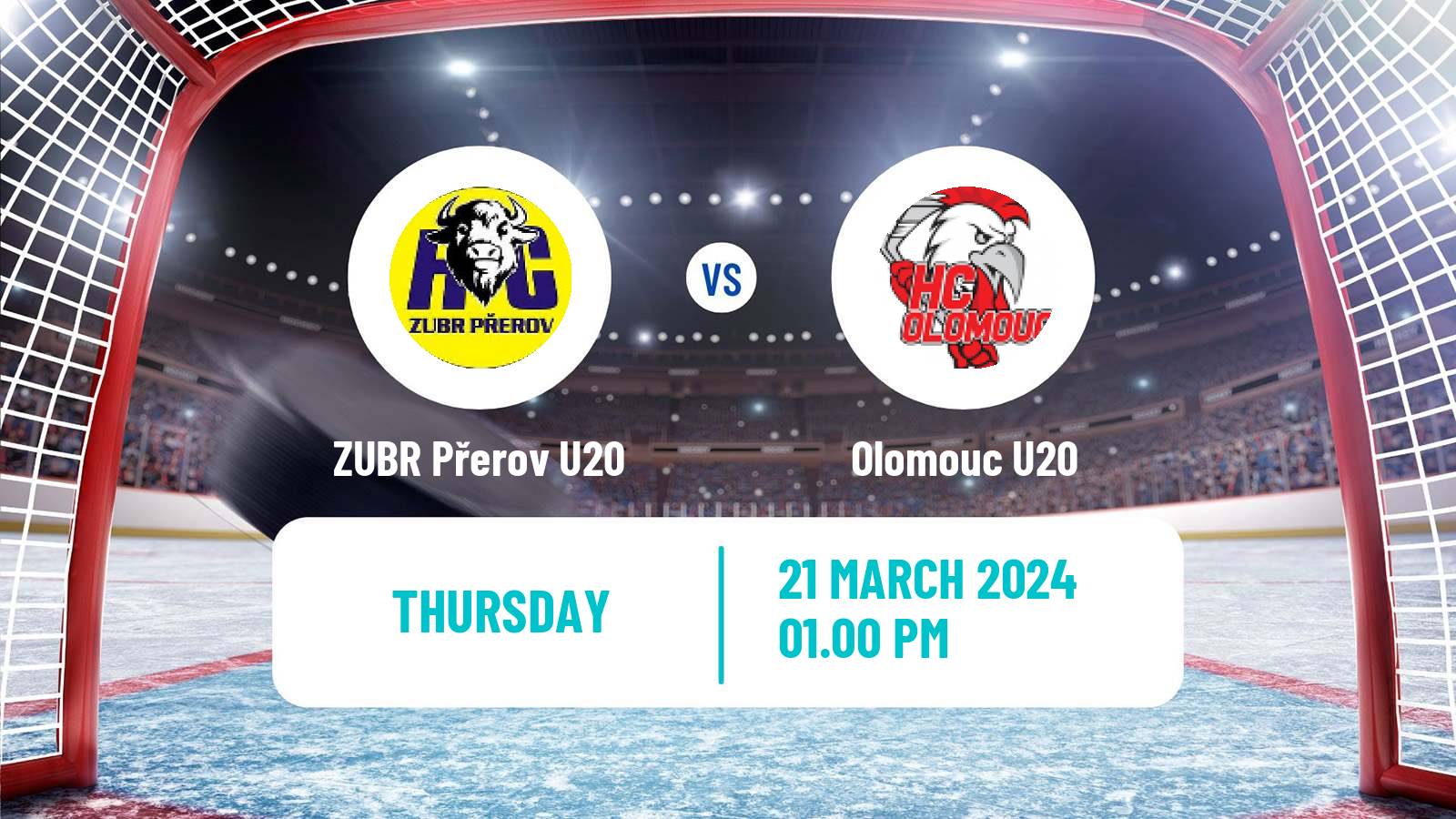 Hockey Czech ELJ ZUBR Přerov U20 - Olomouc U20
