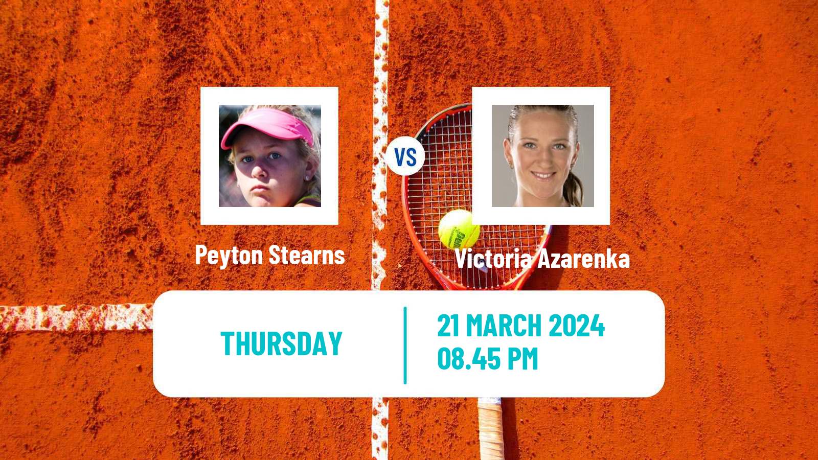 Tennis WTA Miami Peyton Stearns - Victoria Azarenka