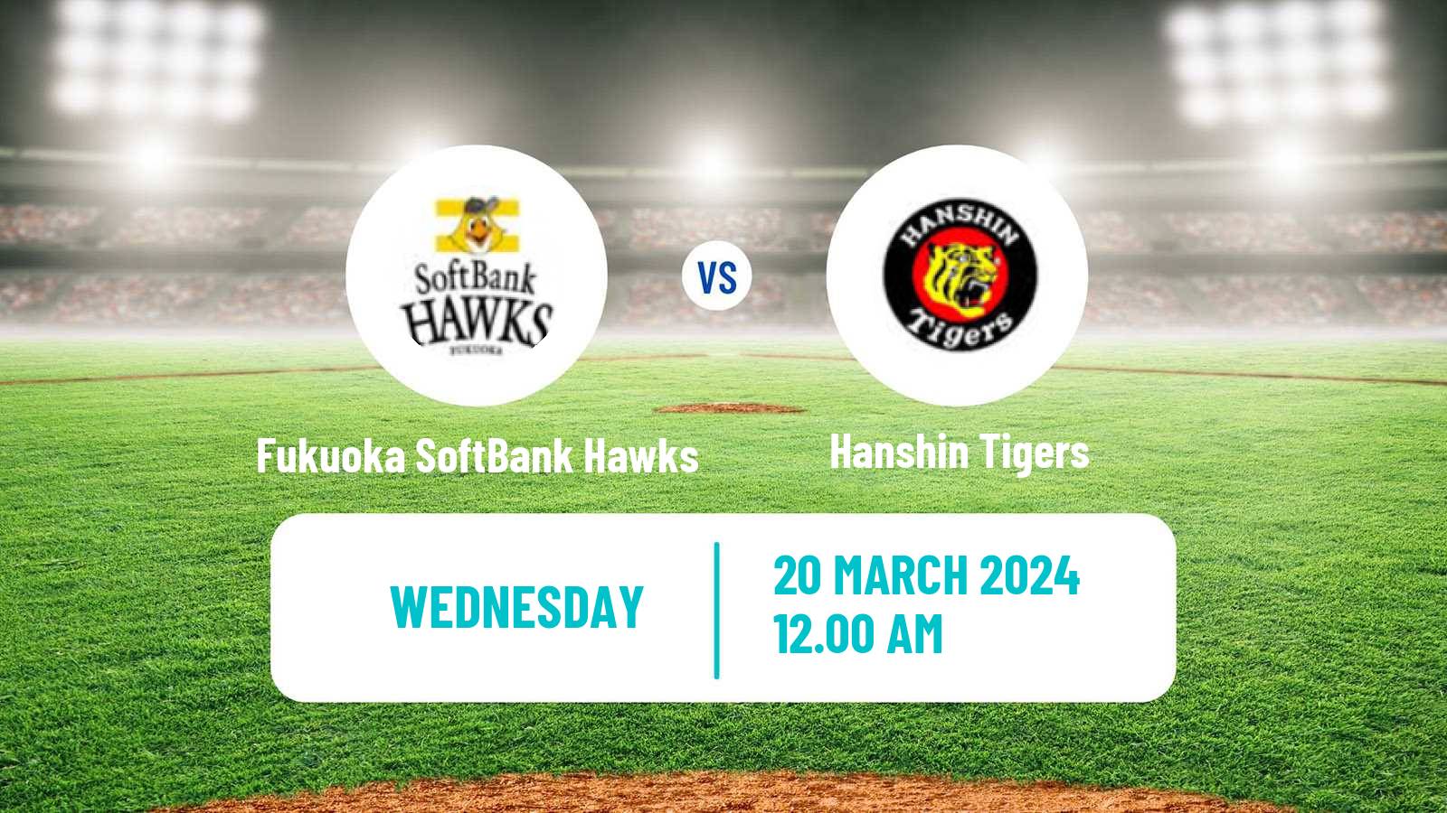 Baseball NPB Fukuoka SoftBank Hawks - Hanshin Tigers