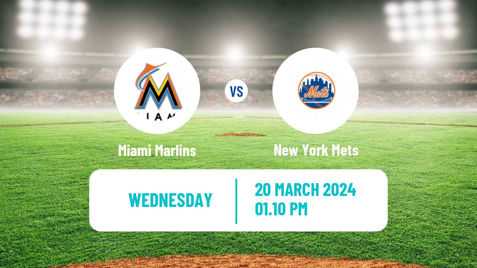 Baseball MLB Spring Training Miami Marlins - New York Mets